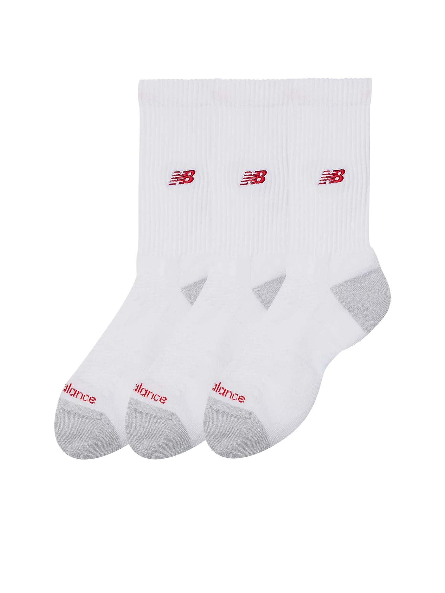 New Balance Active Premium Crew 3 Pack Bianco