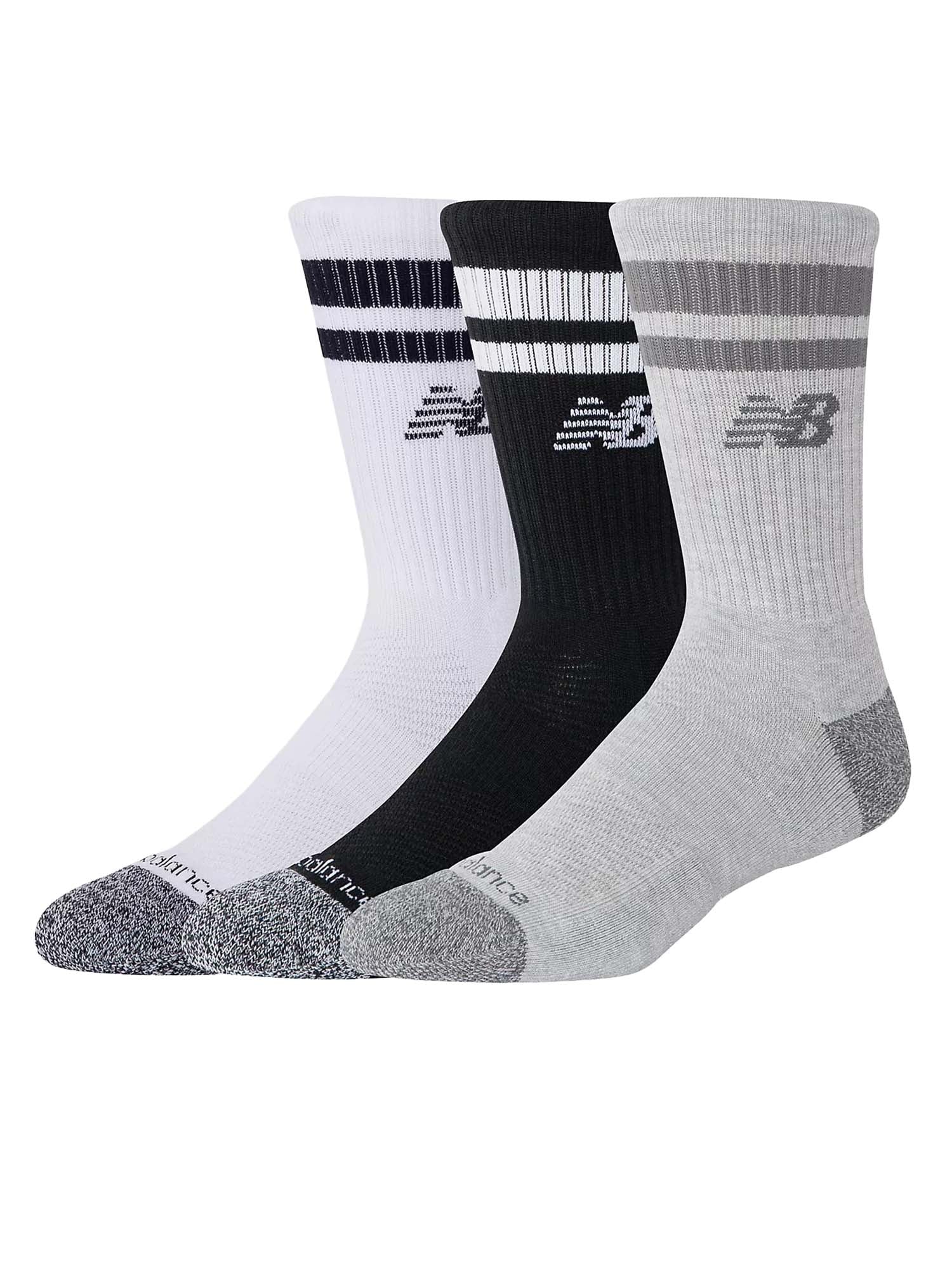 New Balance Active Premium Stripe Crew Socks 3 Pack Bianco