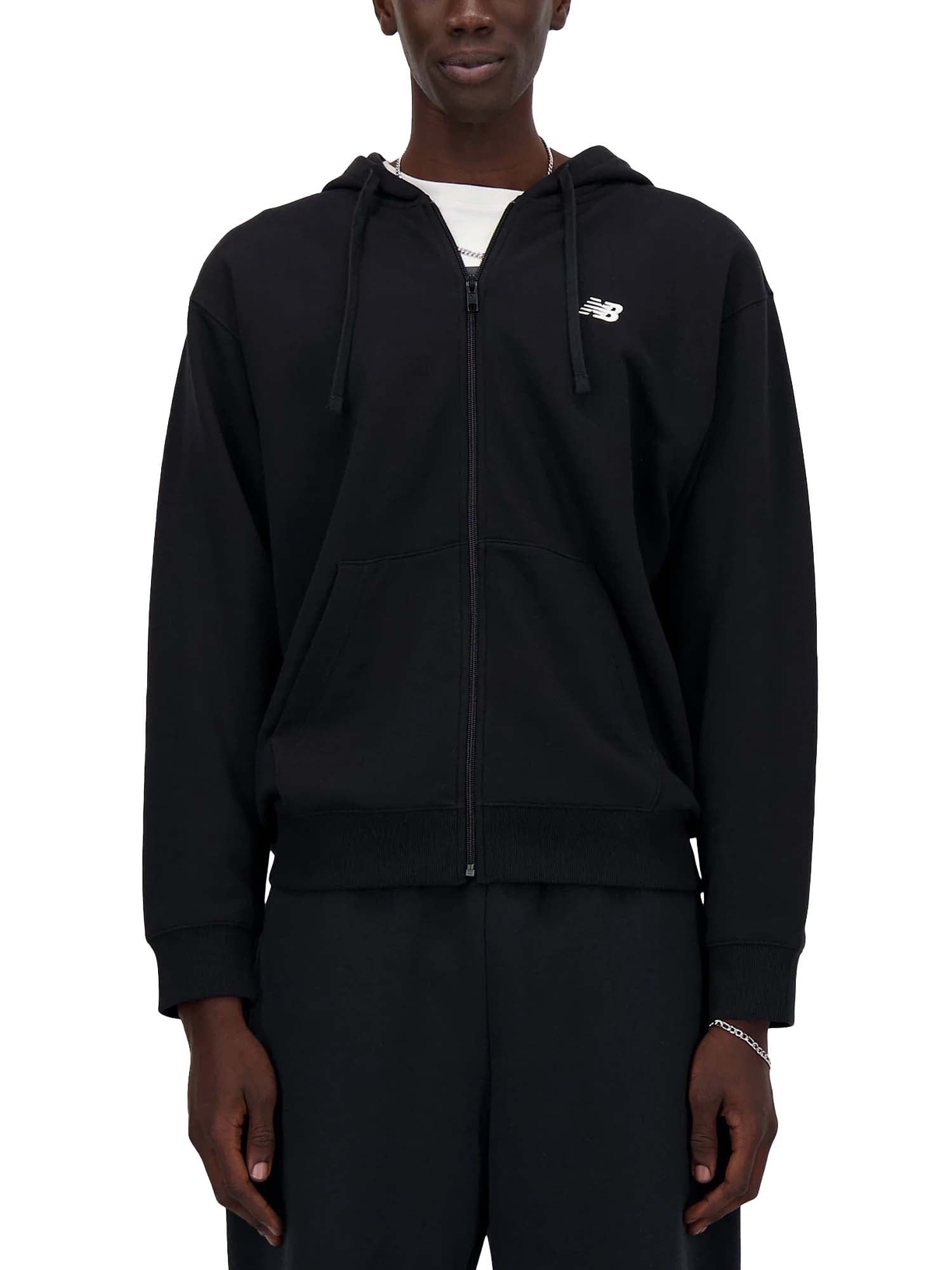 New Balance Felpa Sport Essentials Logo French Terry Nero