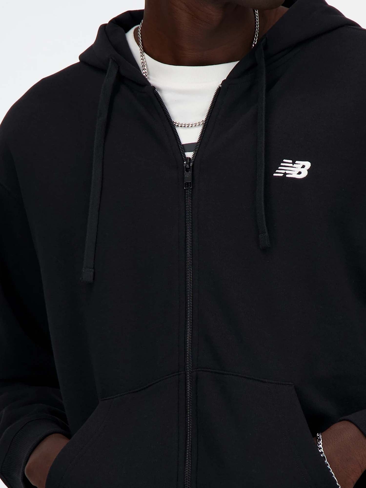 New Balance Felpa Sport Essentials Logo French Terry Nero