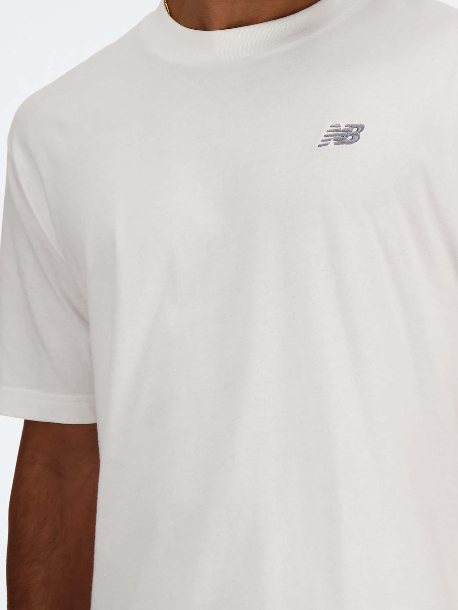 New Balance T-Shirt Sport Essential Cotton Bianco