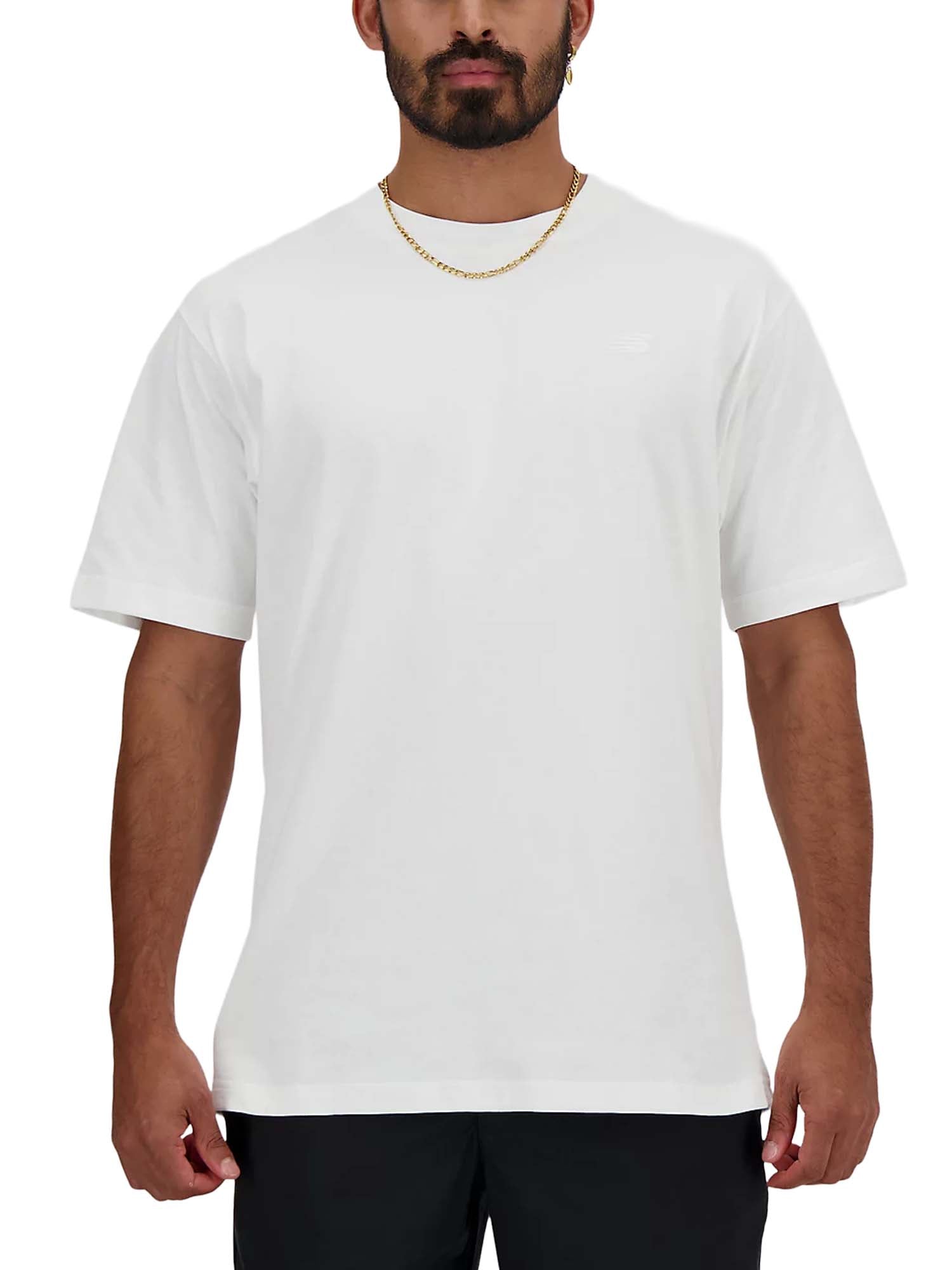 New Balance T-Shirt Athletics Cotton Bianco