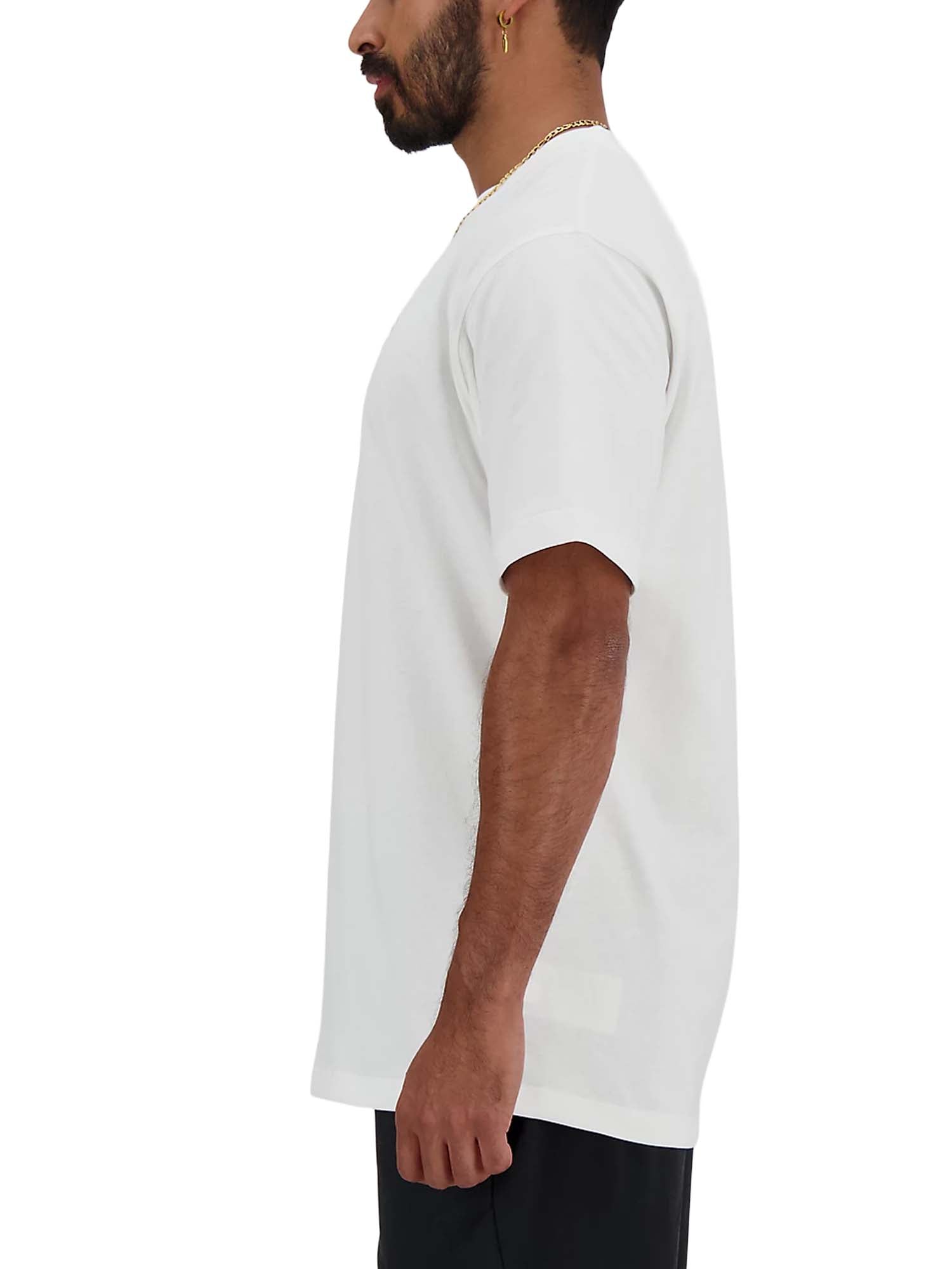 New Balance T-Shirt Athletics Cotton Bianco