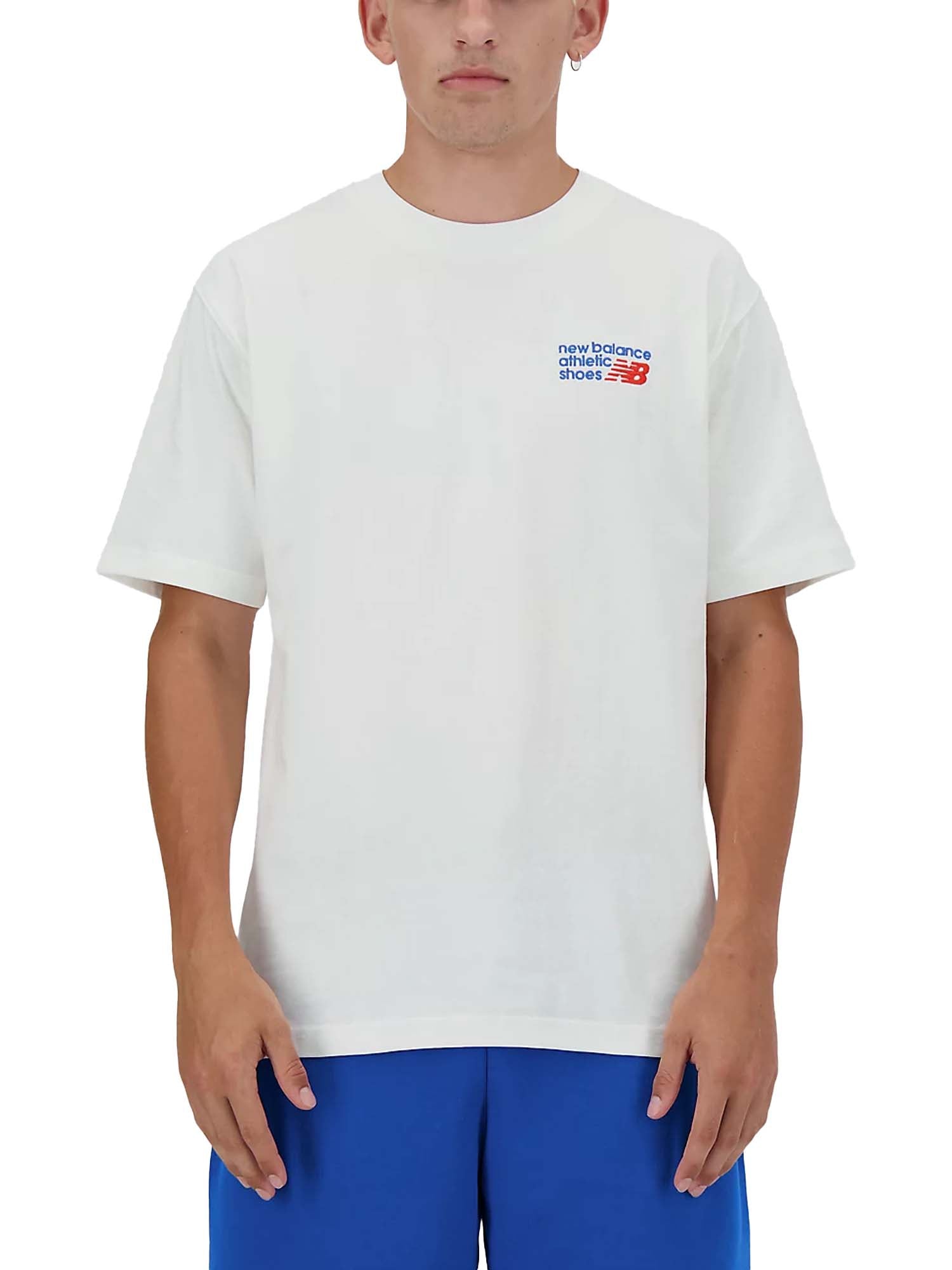 New Balance Athletics Premium Logo T-Shirt Bianco