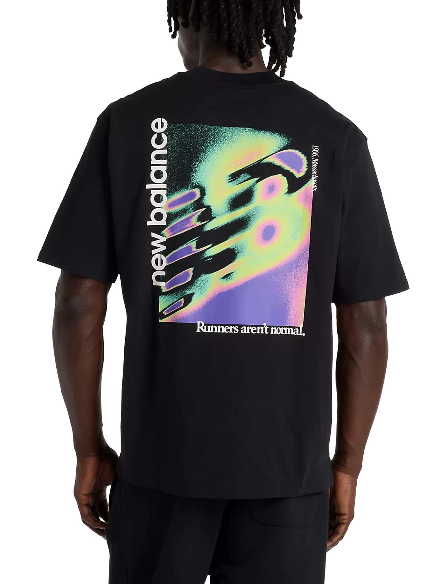 New Balance T-Shirt Classic Tri-Logo Heat Map Nero