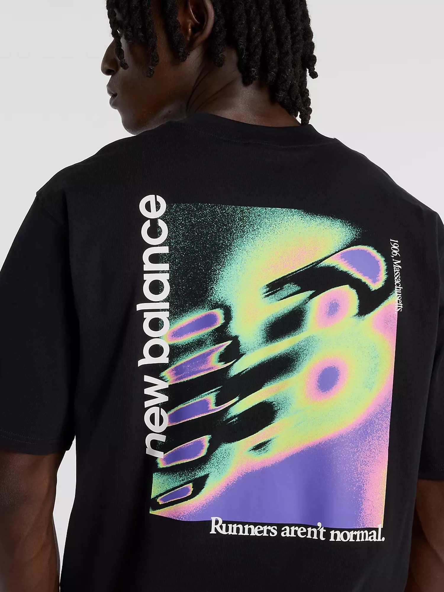 New Balance T-Shirt Classic Tri-Logo Heat Map Nero