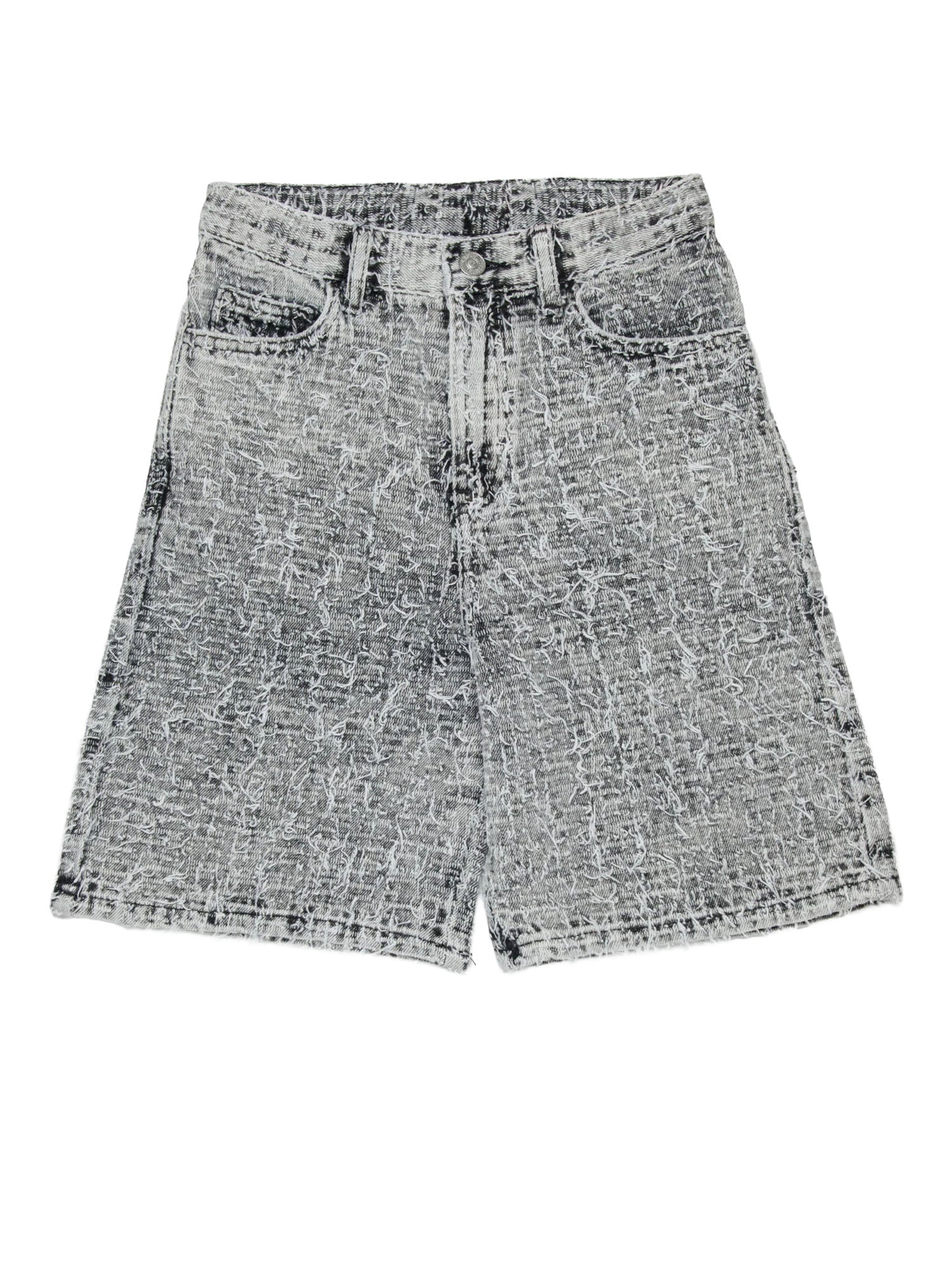 Diesel Pantaloncini in denim effetto vissuto Bambino Nero