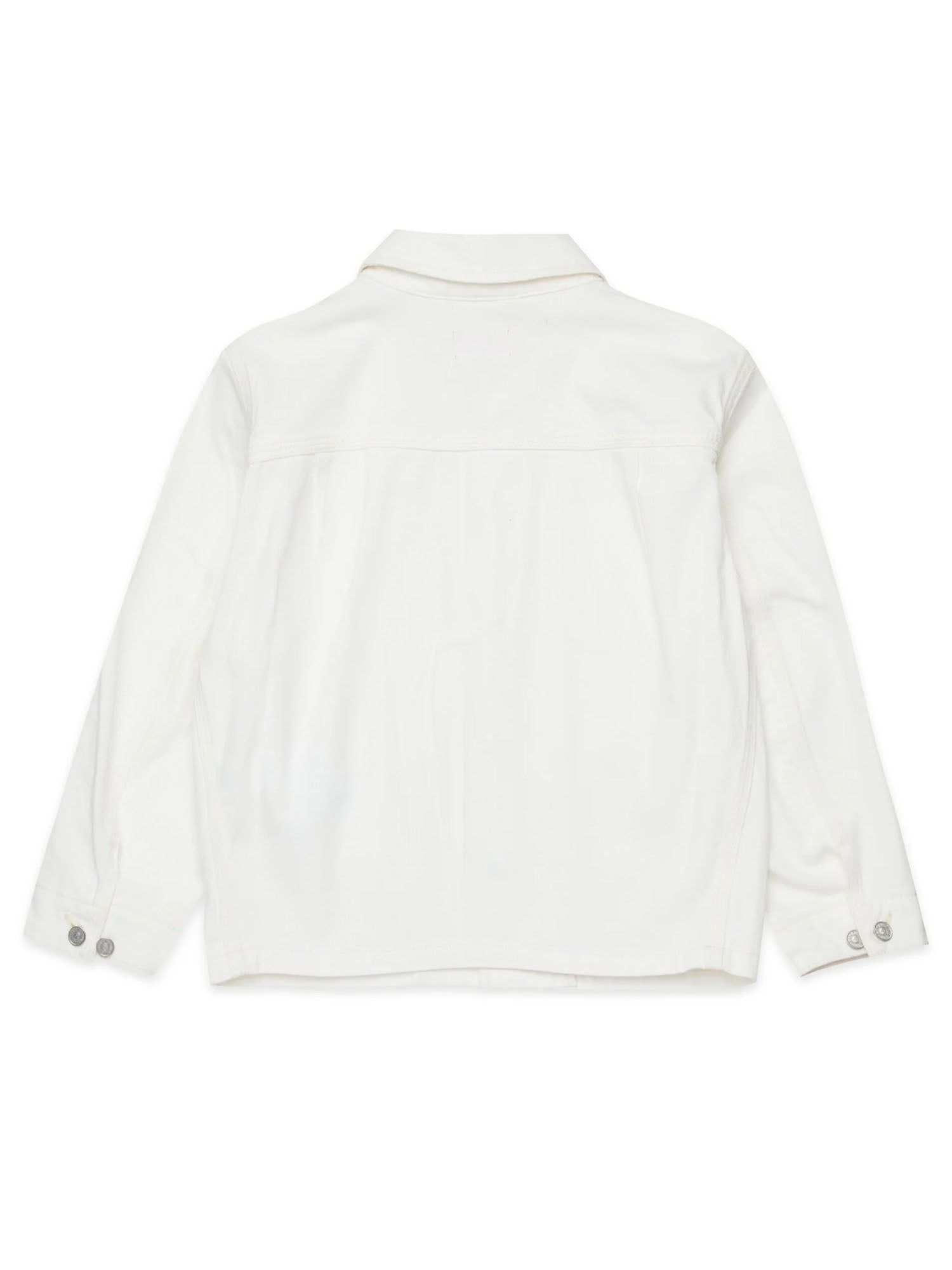 Diesel Giacca in denim con logo Kids Bianco