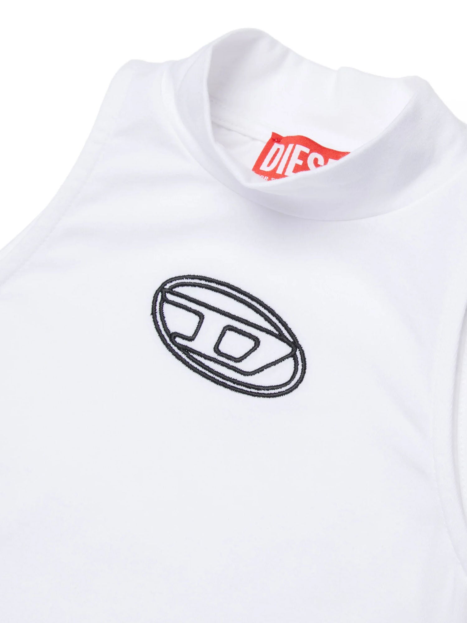 Diesel Body senza maniche con logo Bianco