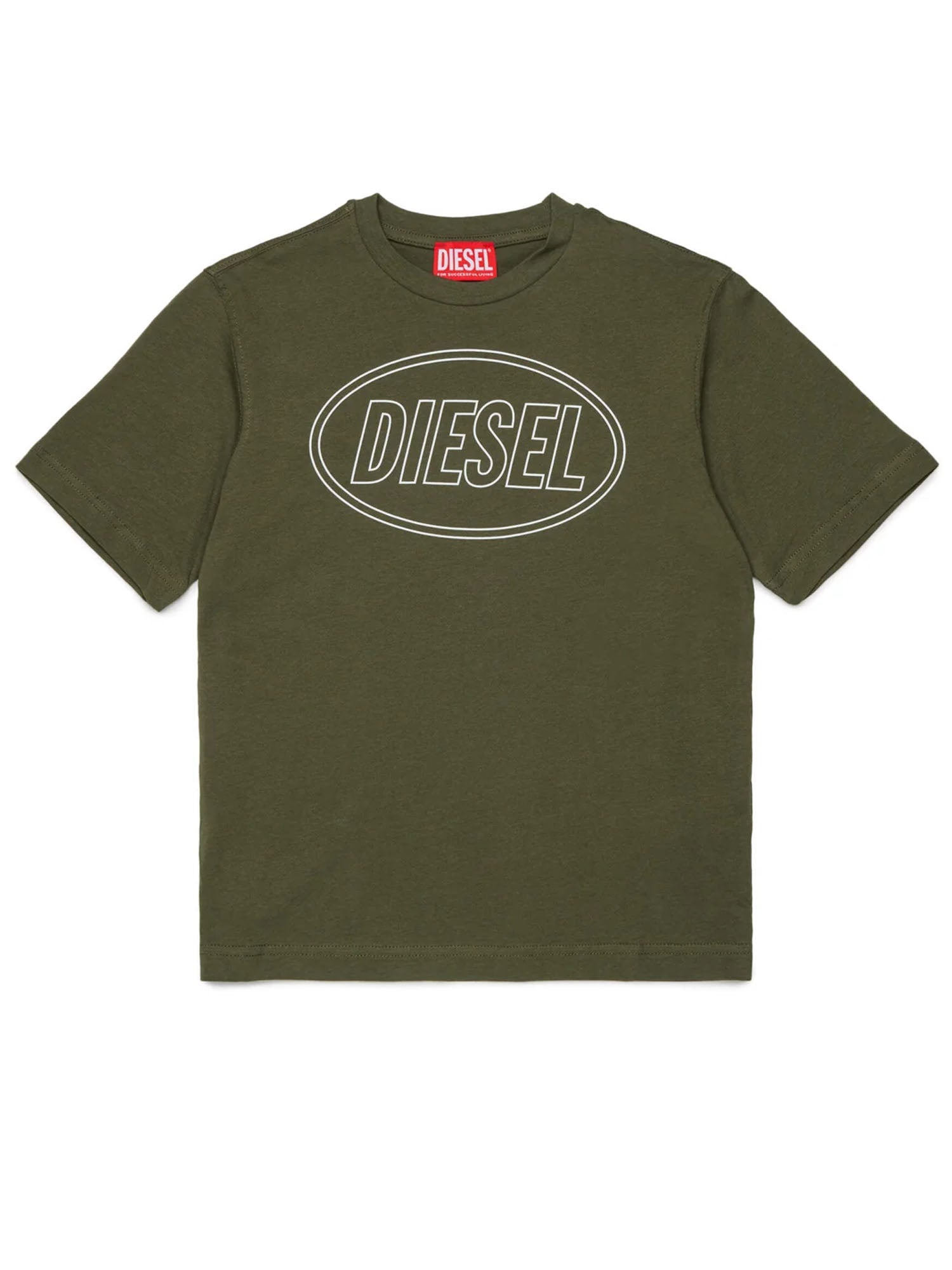 Diesel T-shirt con logo Kids Verde