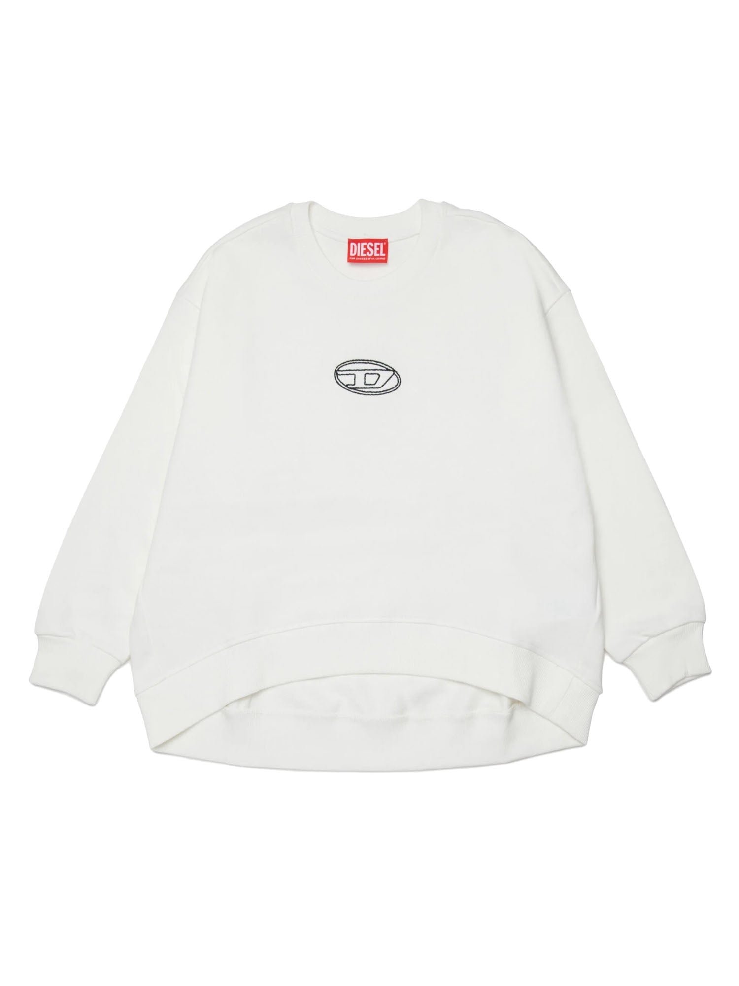 Diesel Felpa girocollo con logo Kids Bianco