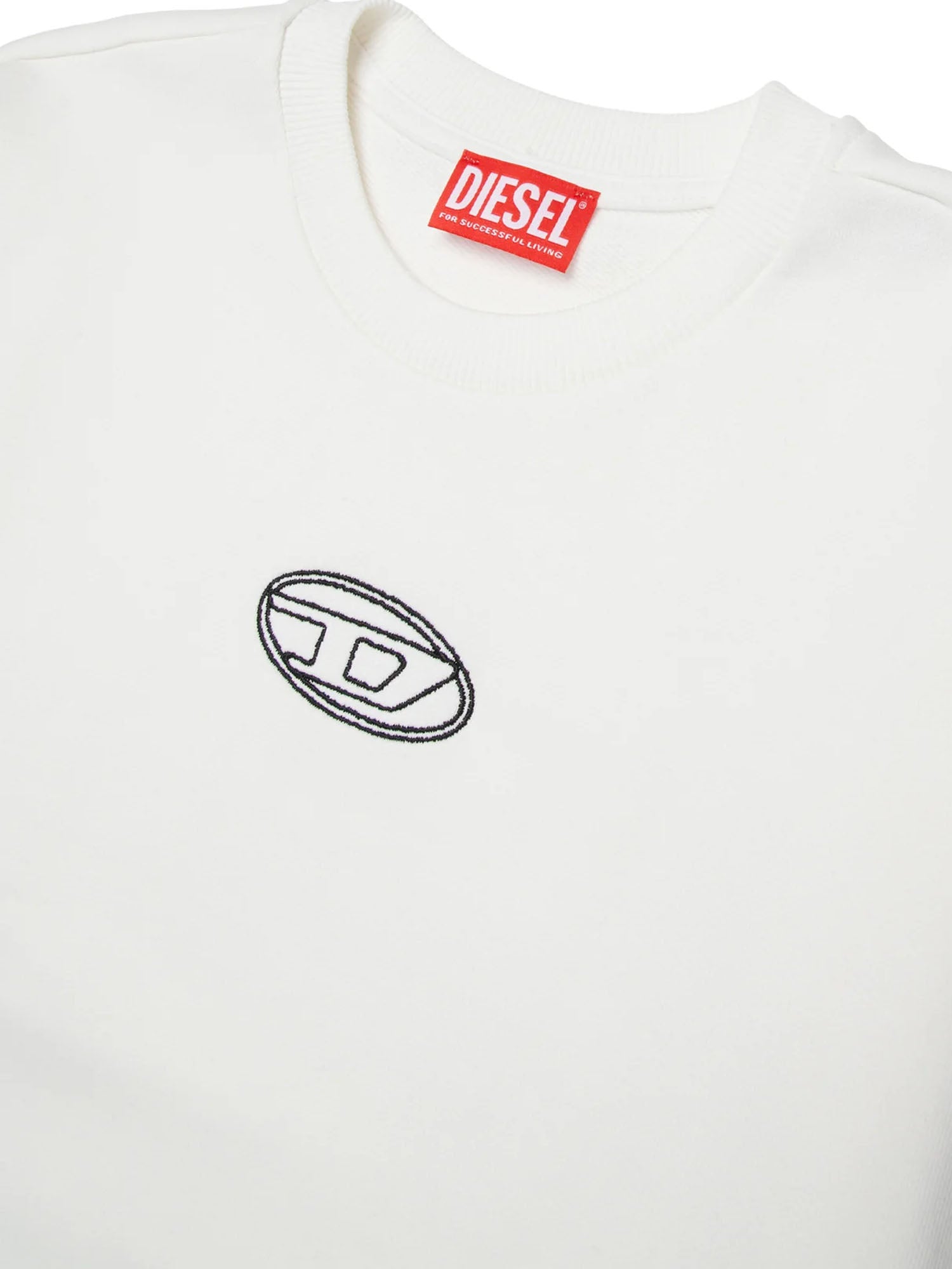 Diesel Felpa girocollo con logo Kids Bianco