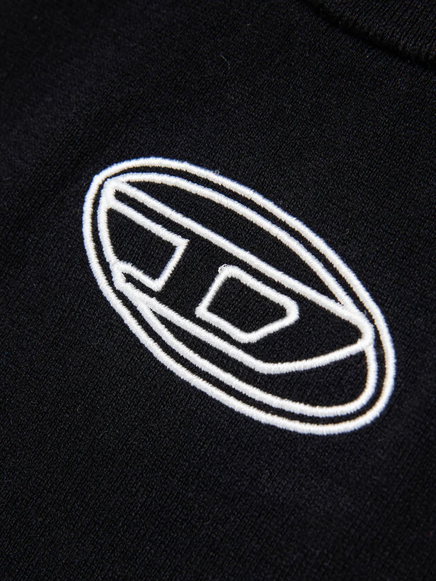 Diesel Pullover girocollo con logo Oval D Kids Nero