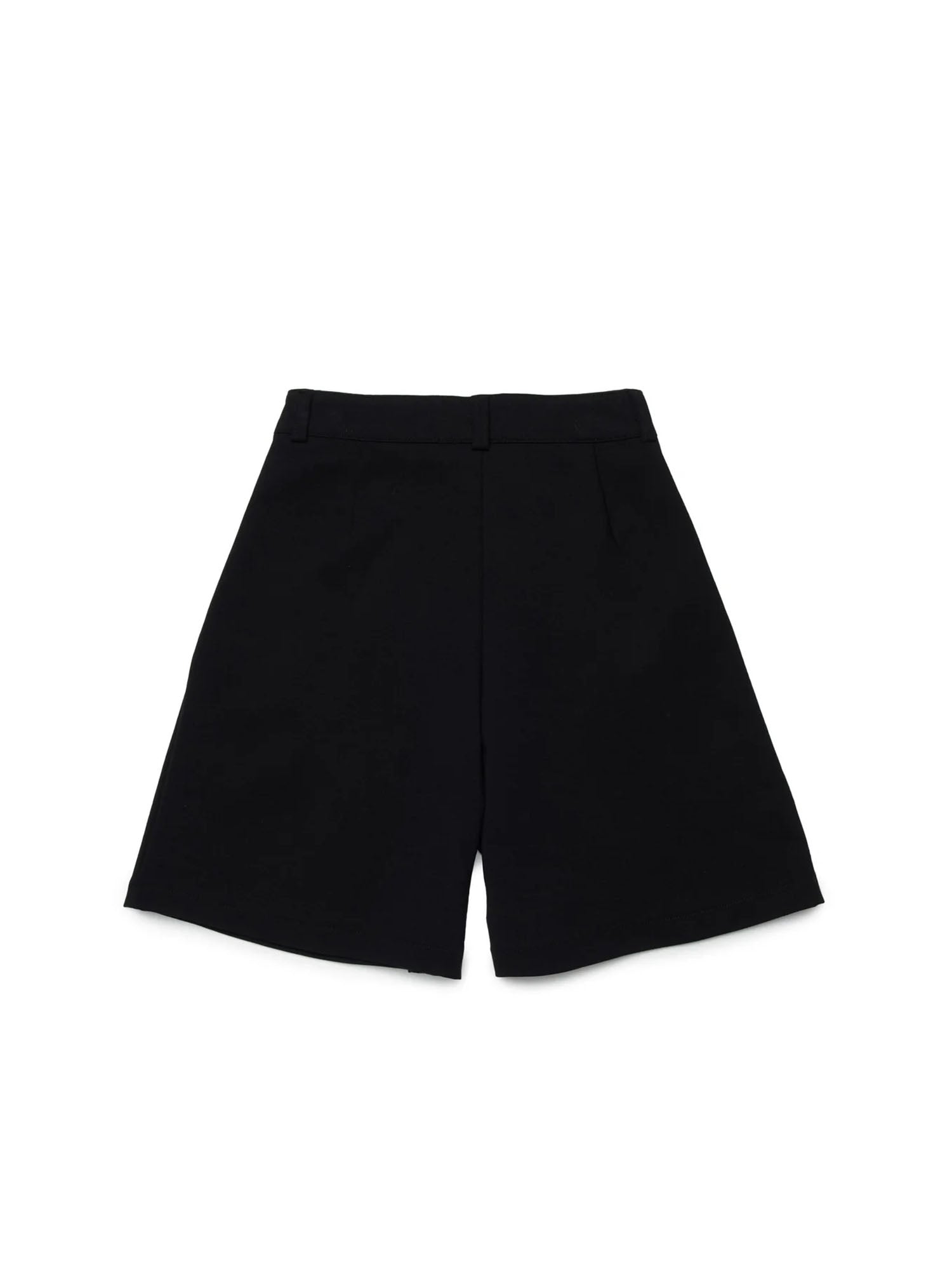 Diesel Shorts formali con logo e pinces Kids Nero