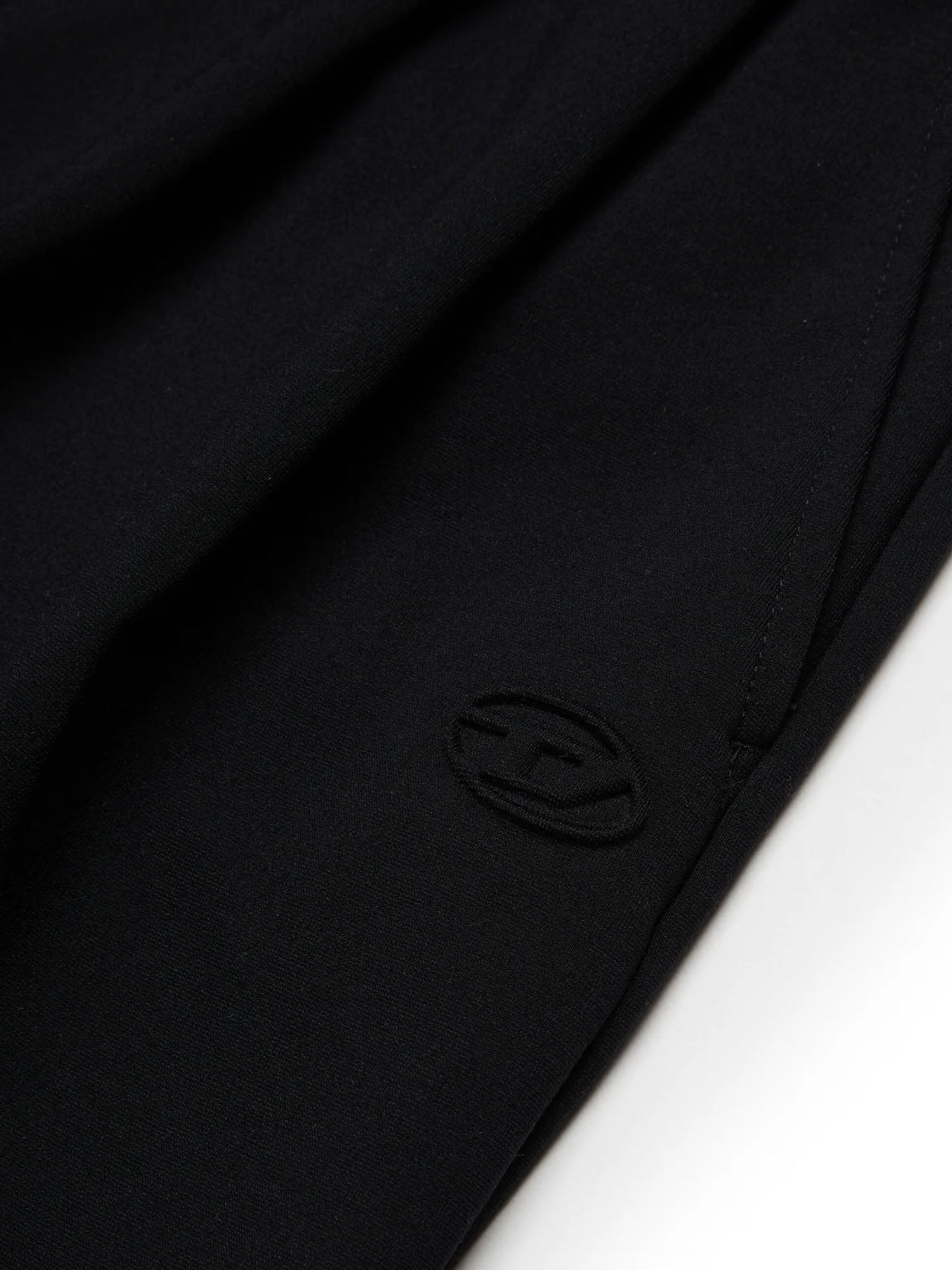 Diesel Shorts formali con logo e pinces Kids Nero