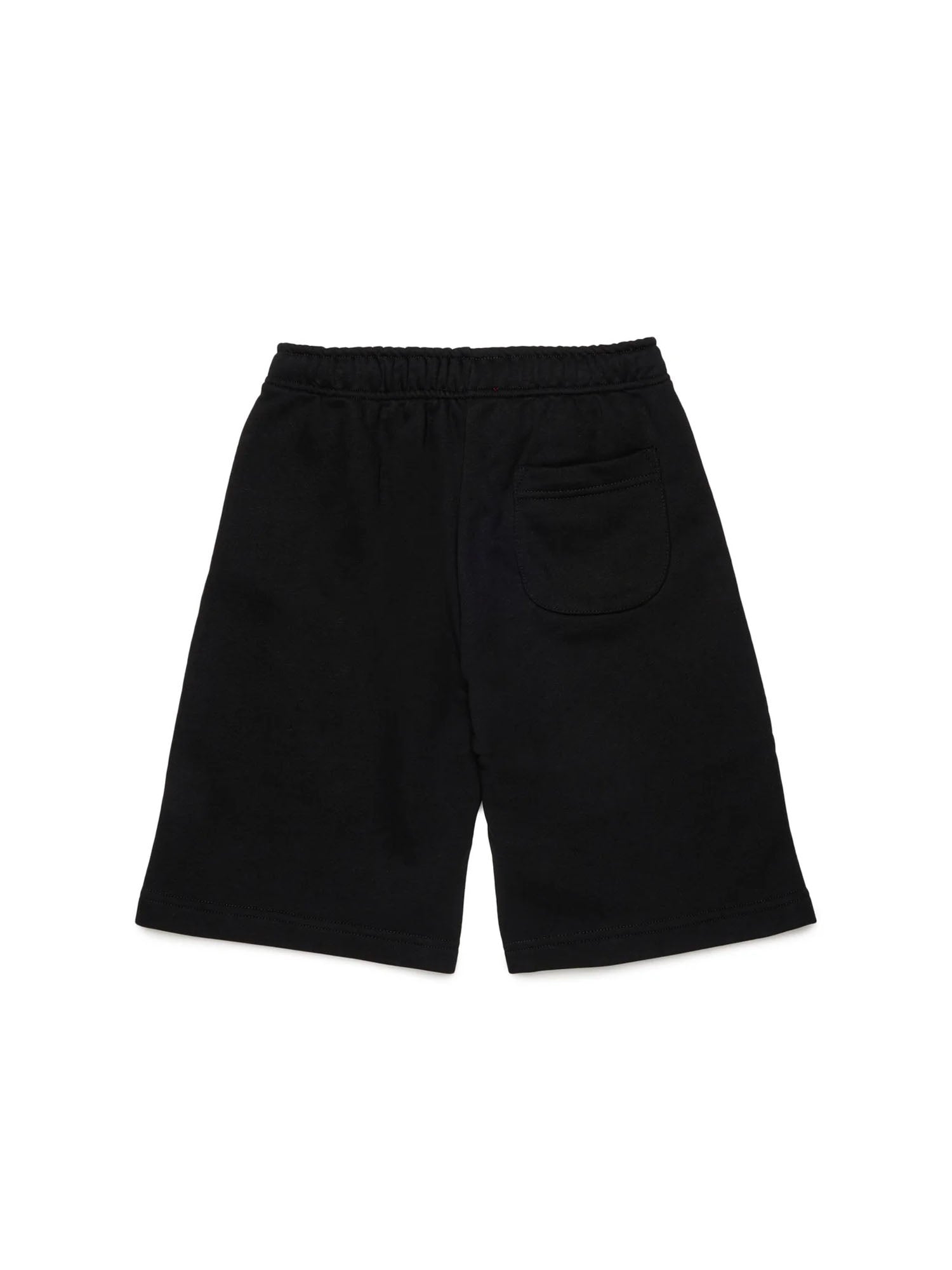 Diesel Shorts in felpa con logo Kids Nero