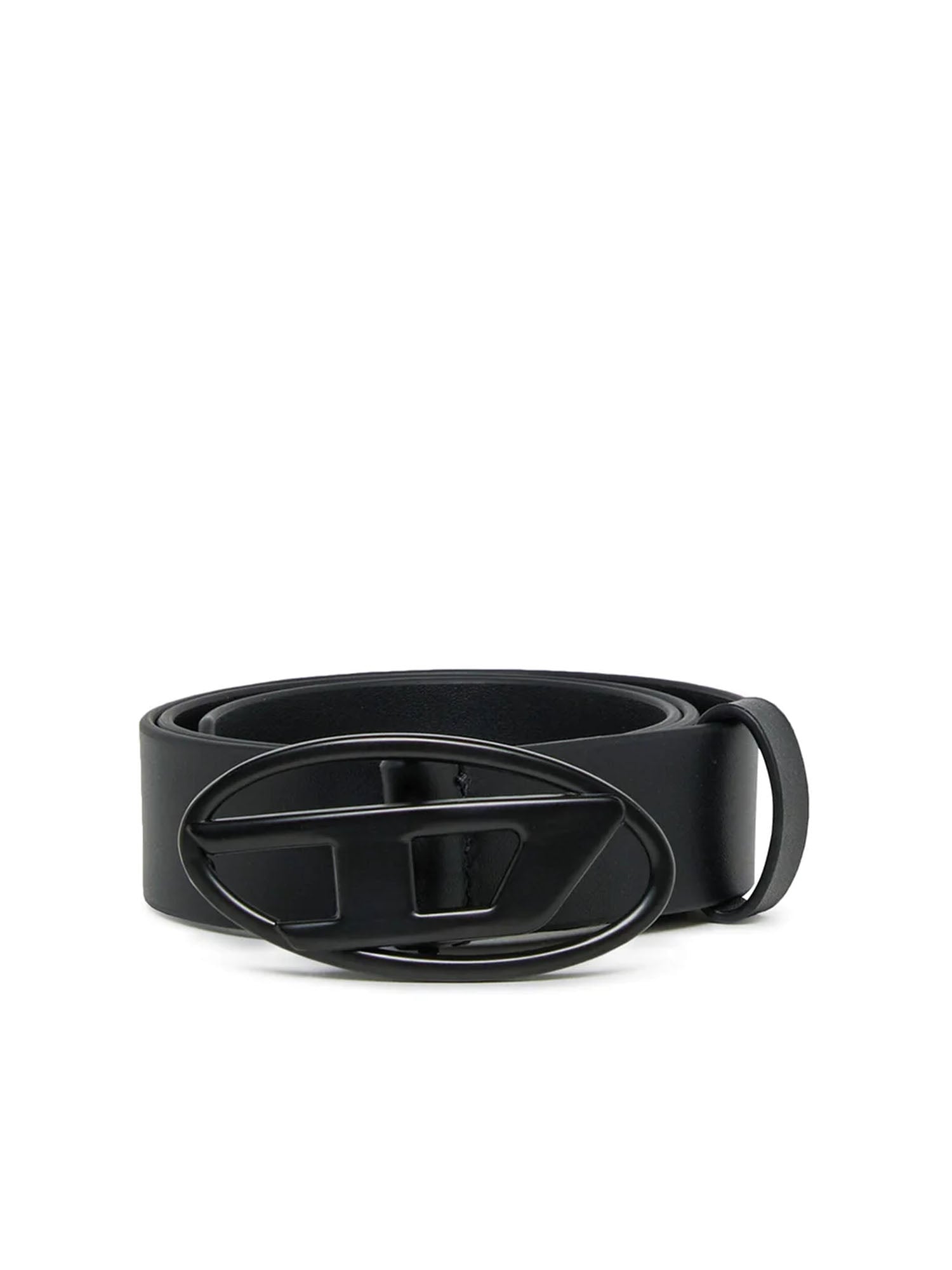 Diesel Cintura con fibbia con logo Oval D Kids Nero