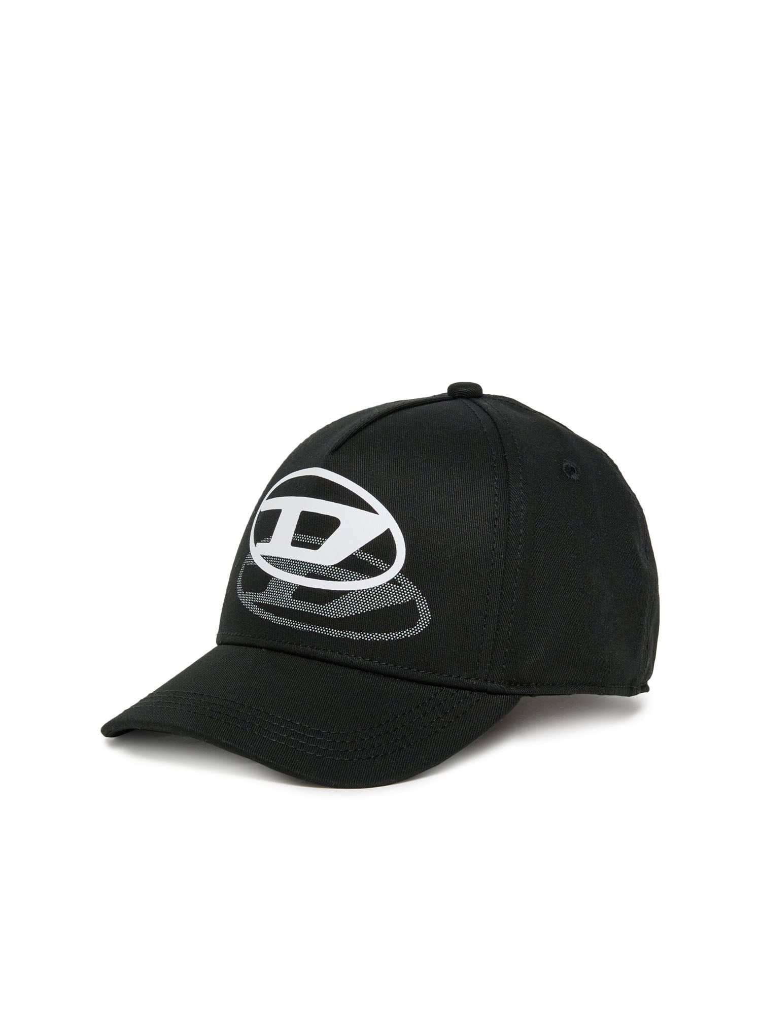 Diesel Cappellino da baseball con logo in ombra Kids Nero