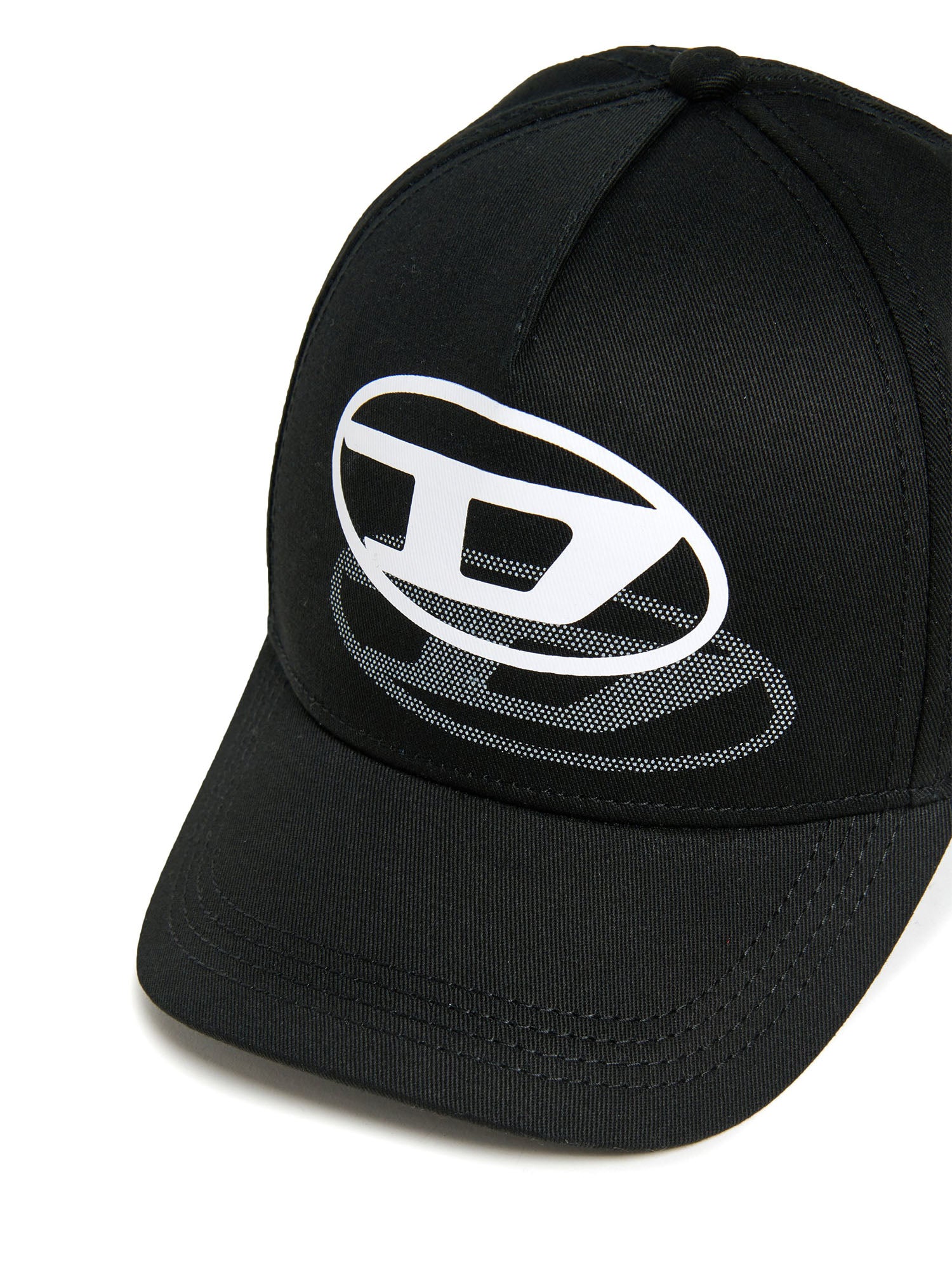 Diesel Cappellino da baseball con logo in ombra Kids Nero