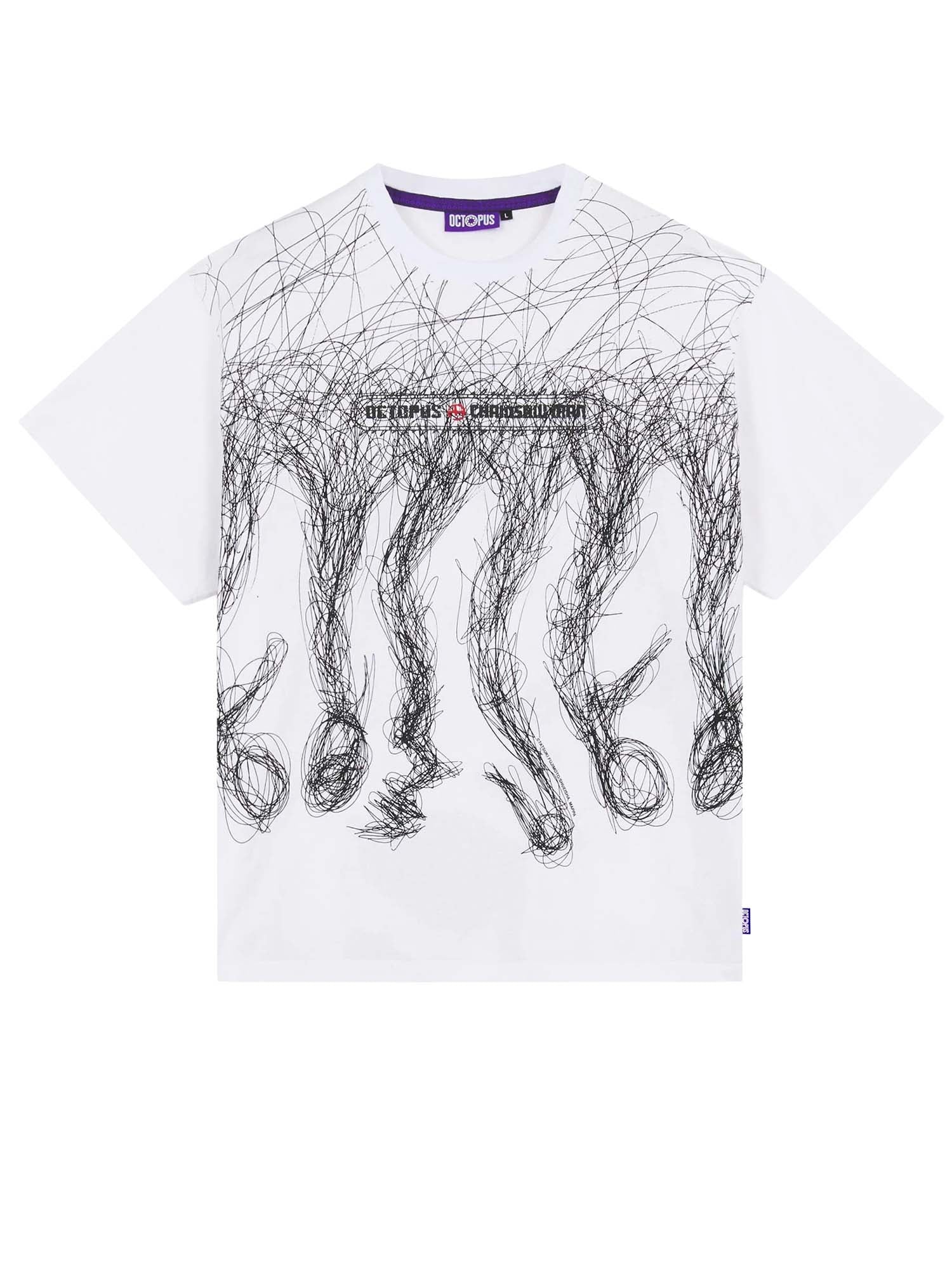 Octopus Chainsaw Man Octopus Dreams Tee Bianco