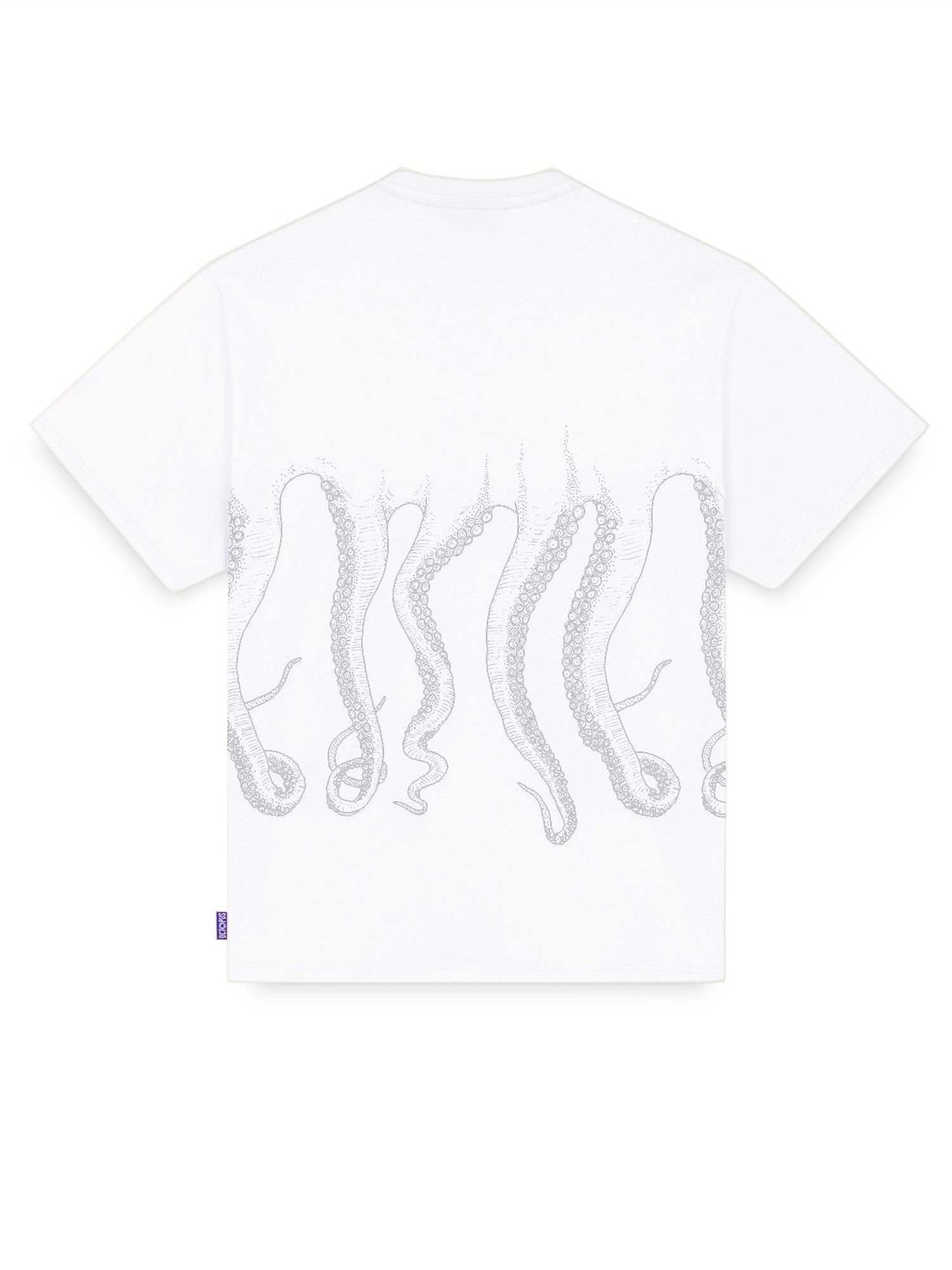 Octopus Octopus Outline Tee Bianco