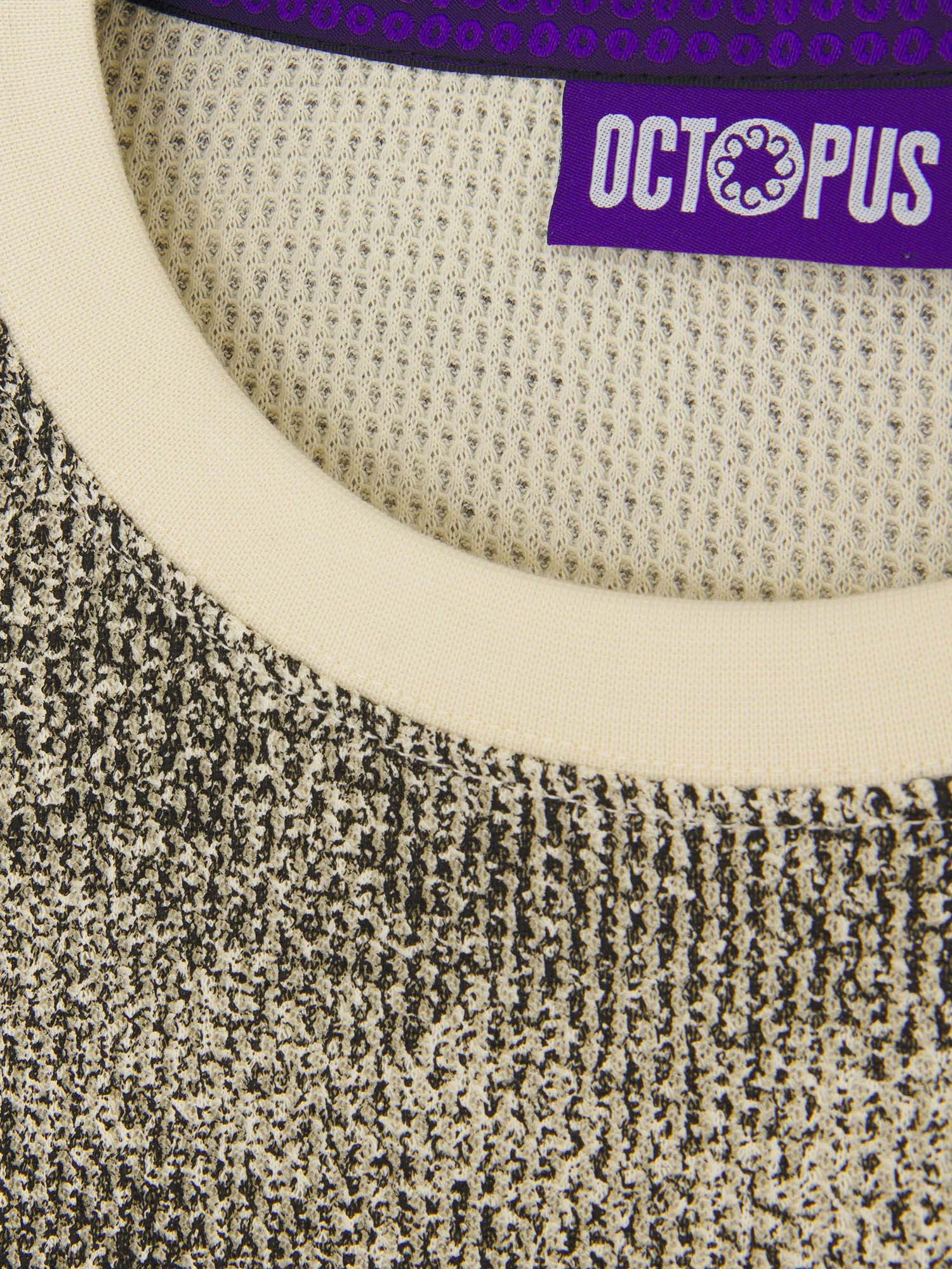 Octopus Octopus Faded Waffle LS Tee Bianco