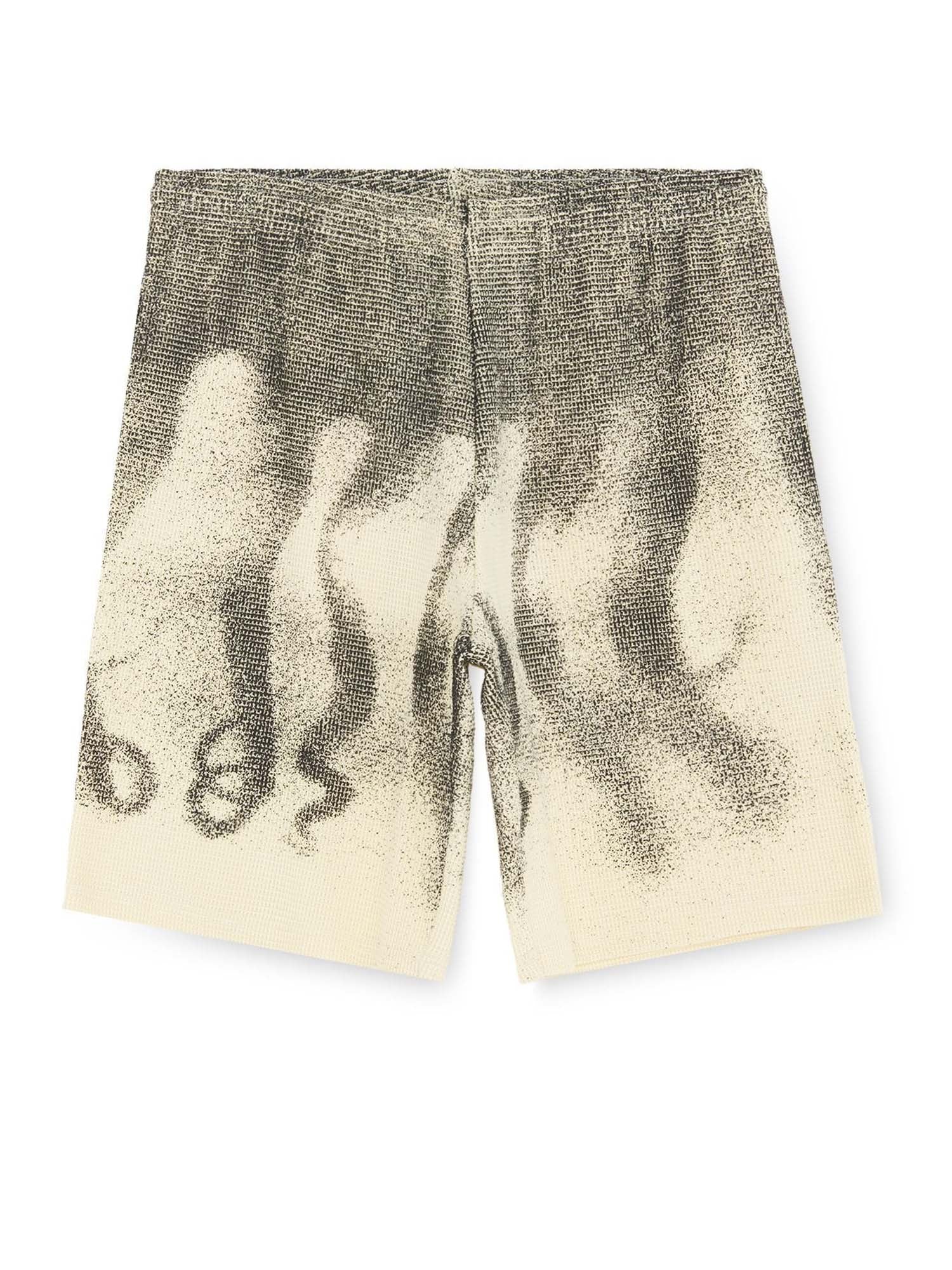 Octopus Octopus Faded Waffle Sweatshorts Bianco