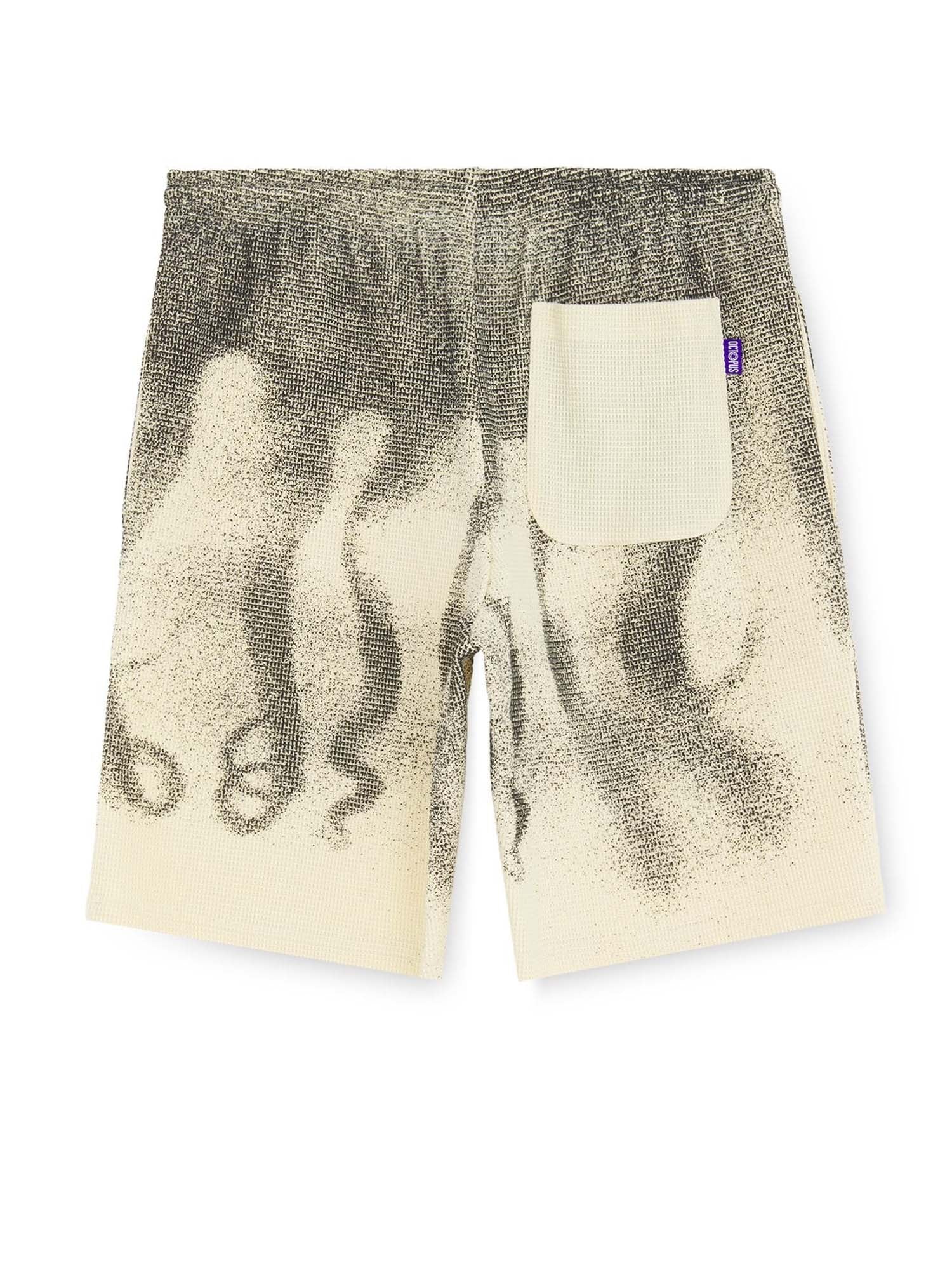Octopus Octopus Faded Waffle Sweatshorts Bianco