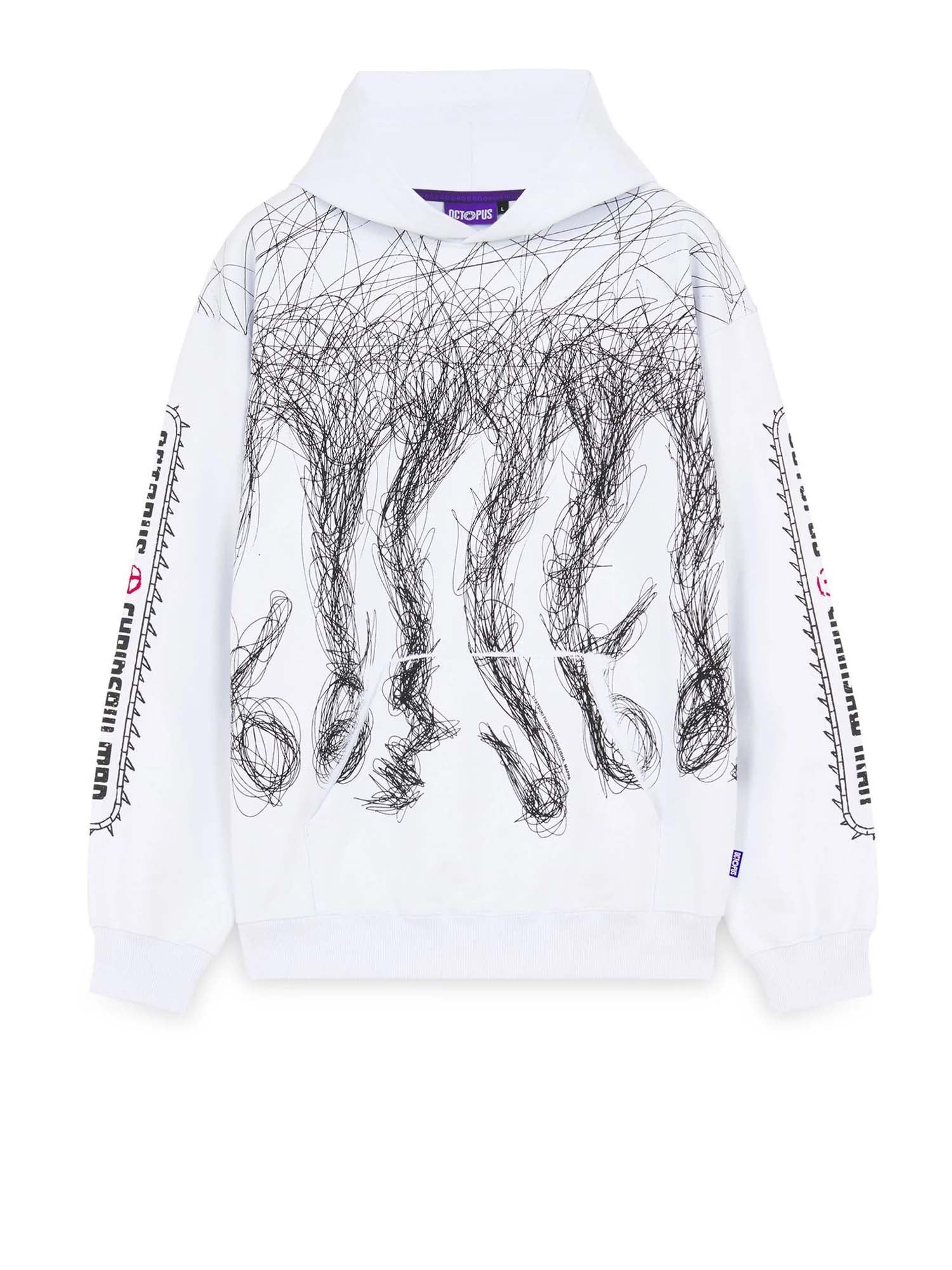 Octopus Chainsaw Man Octopus Dreams Hoodie Bianco
