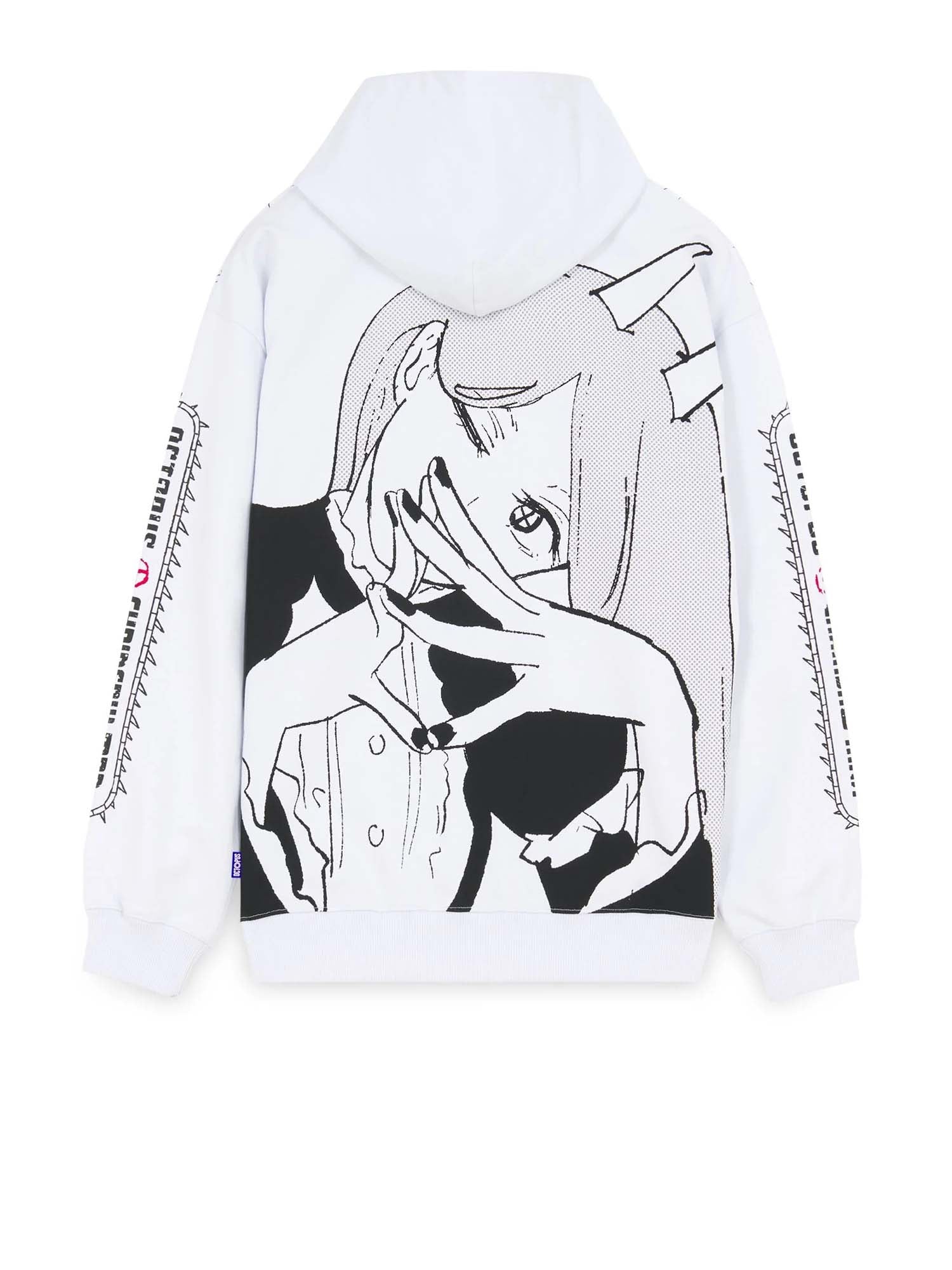 Octopus Chainsaw Man Octopus Dreams Hoodie Bianco