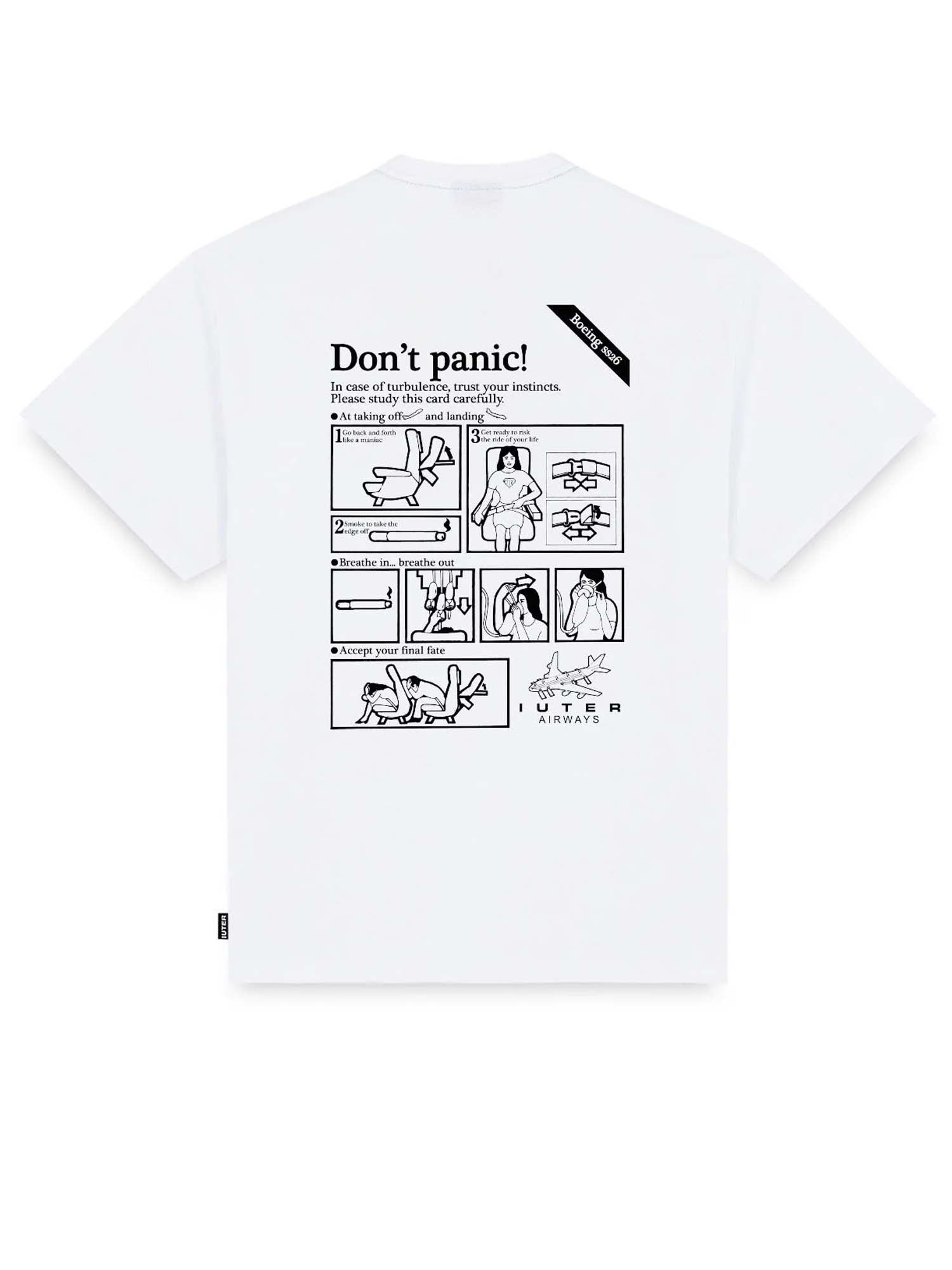 Iuter Don't Panic Tee Bianco