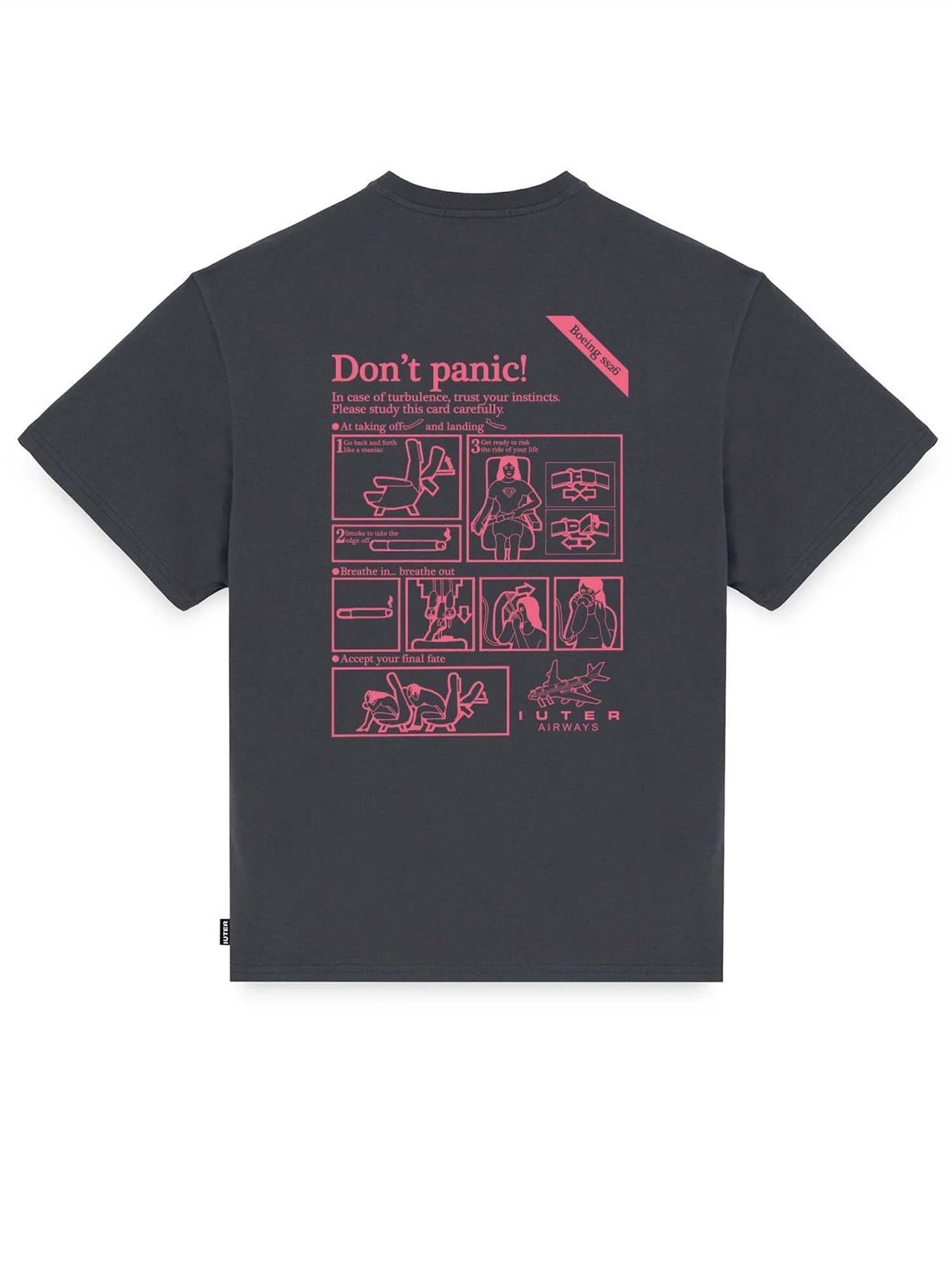 Iuter Don't Panic Tee Grigio