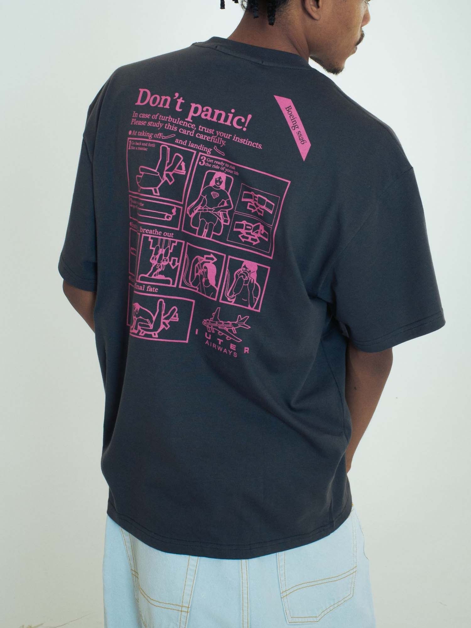 Iuter Don't Panic Tee Grigio