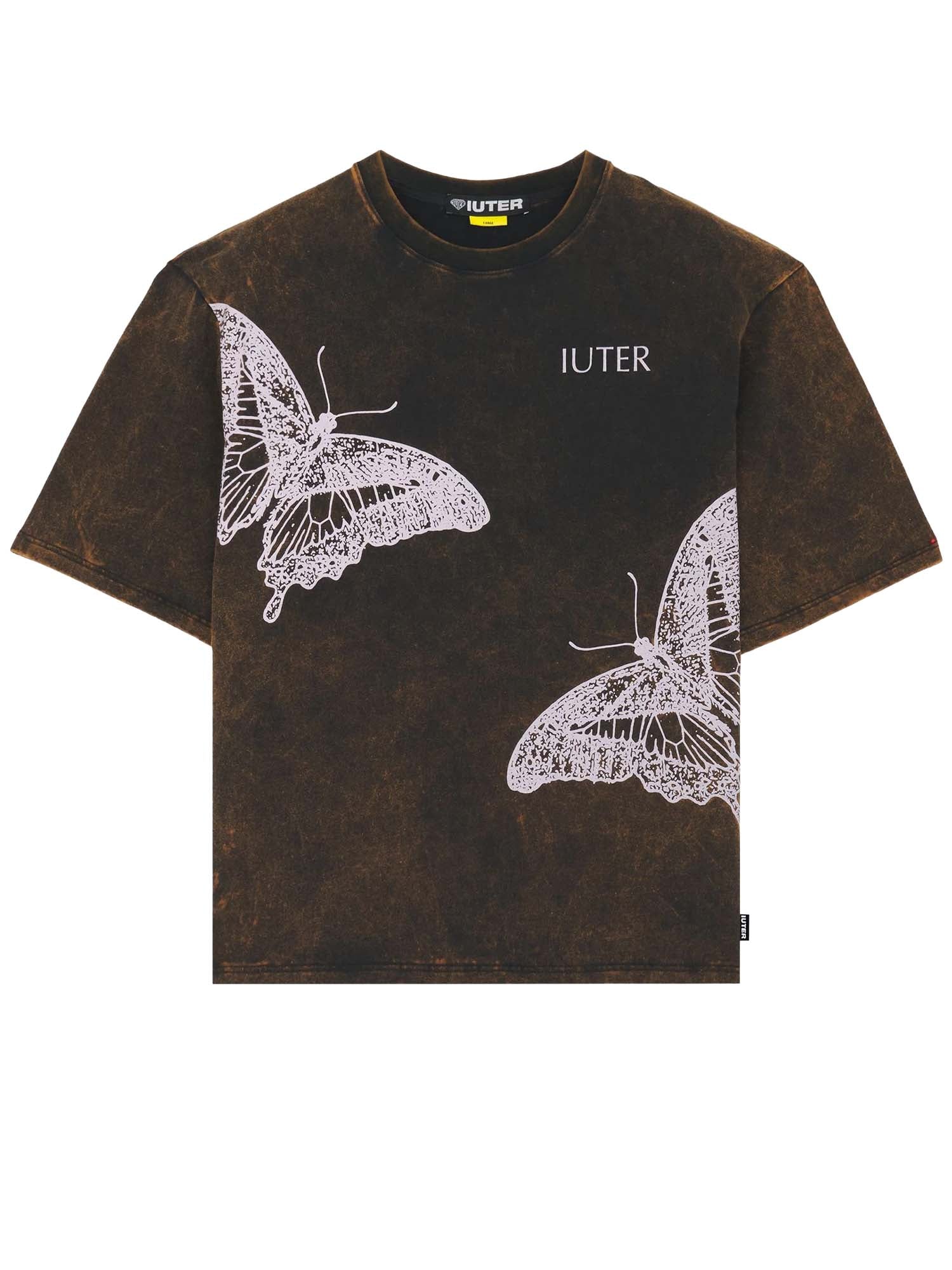 Iuter Butterfly Marble Tee Marrone