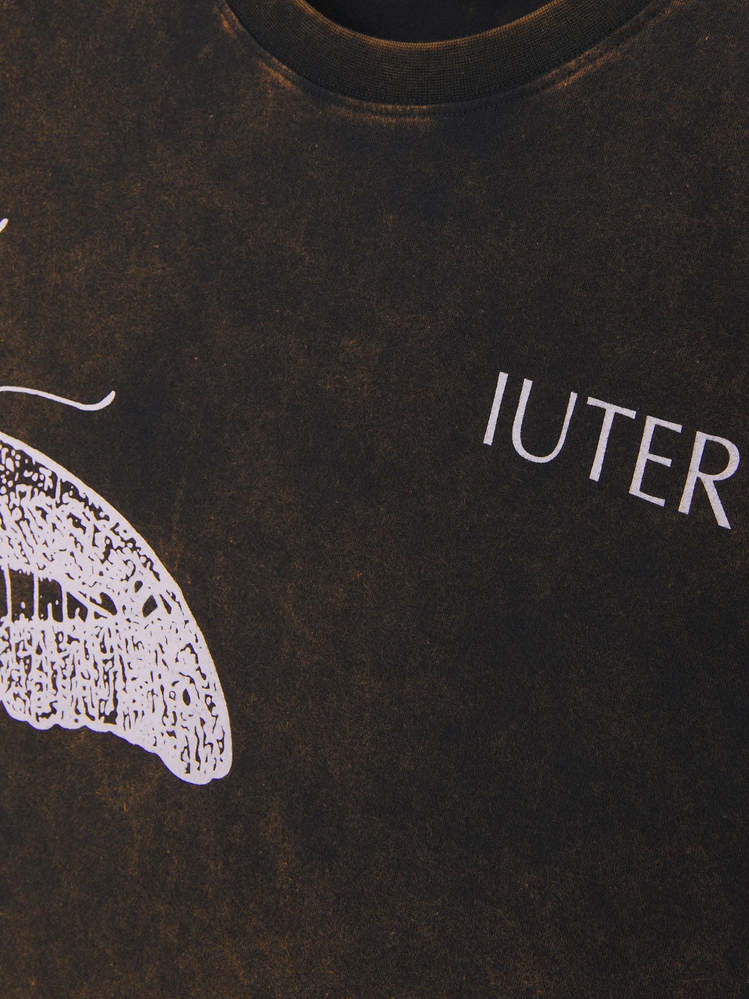 Iuter Butterfly Marble Tee Marrone