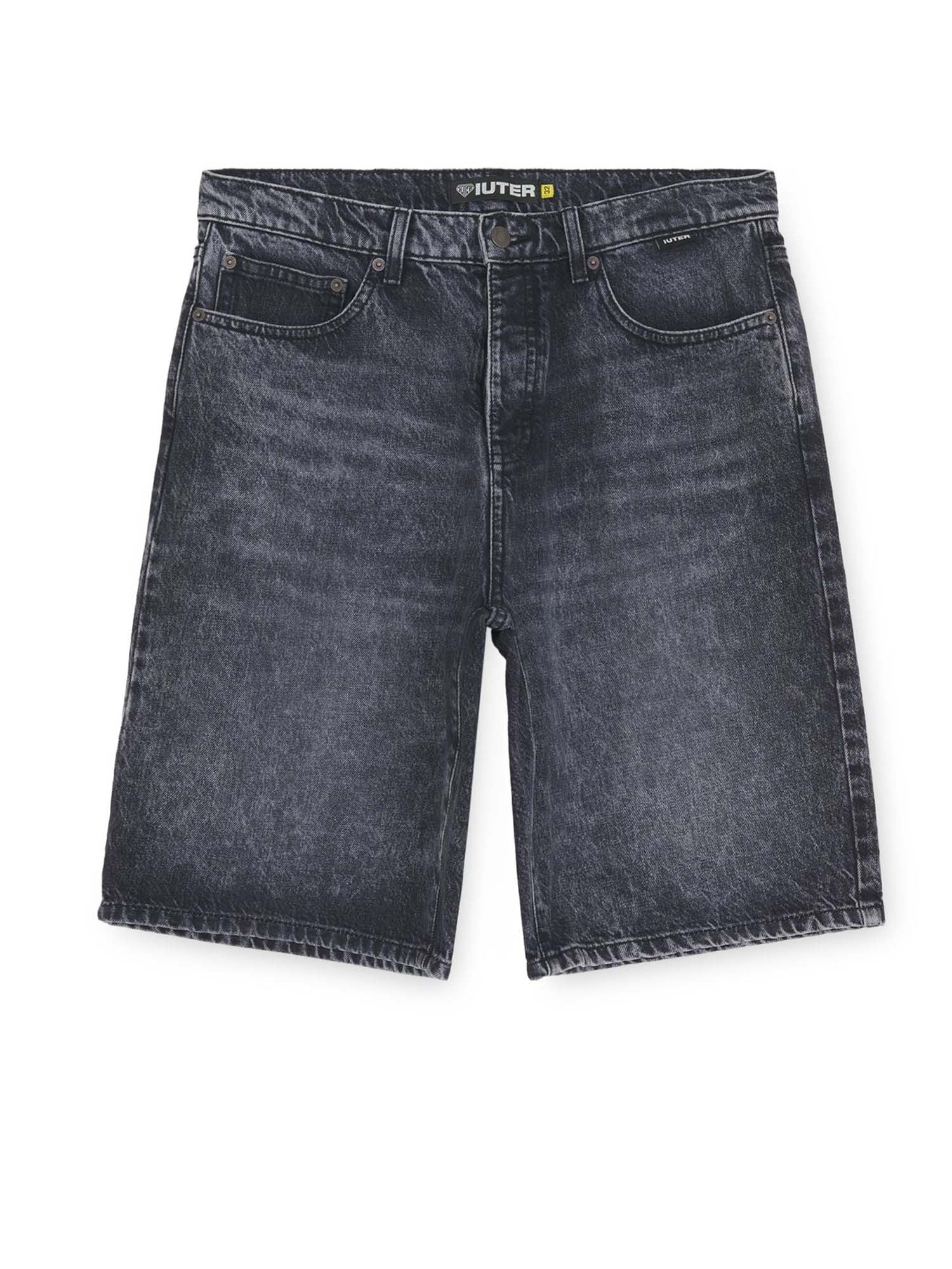 Iuter Loose Denim Shorts Nero
