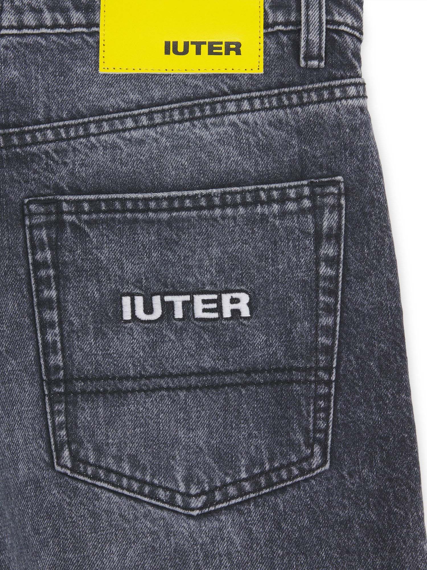 Iuter Loose Denim Shorts Nero