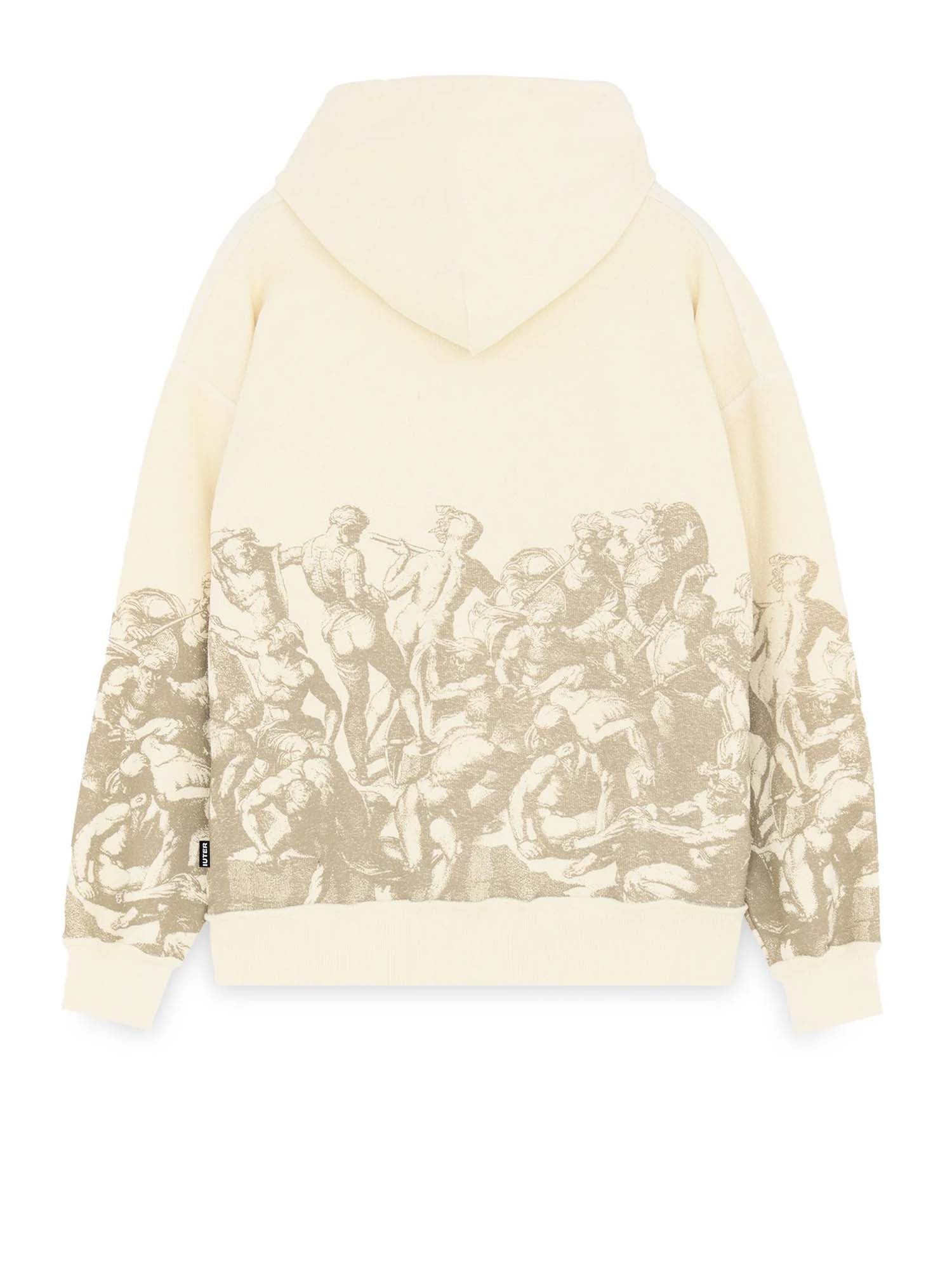 Iuter Battle Reverse Hoodie Bianco