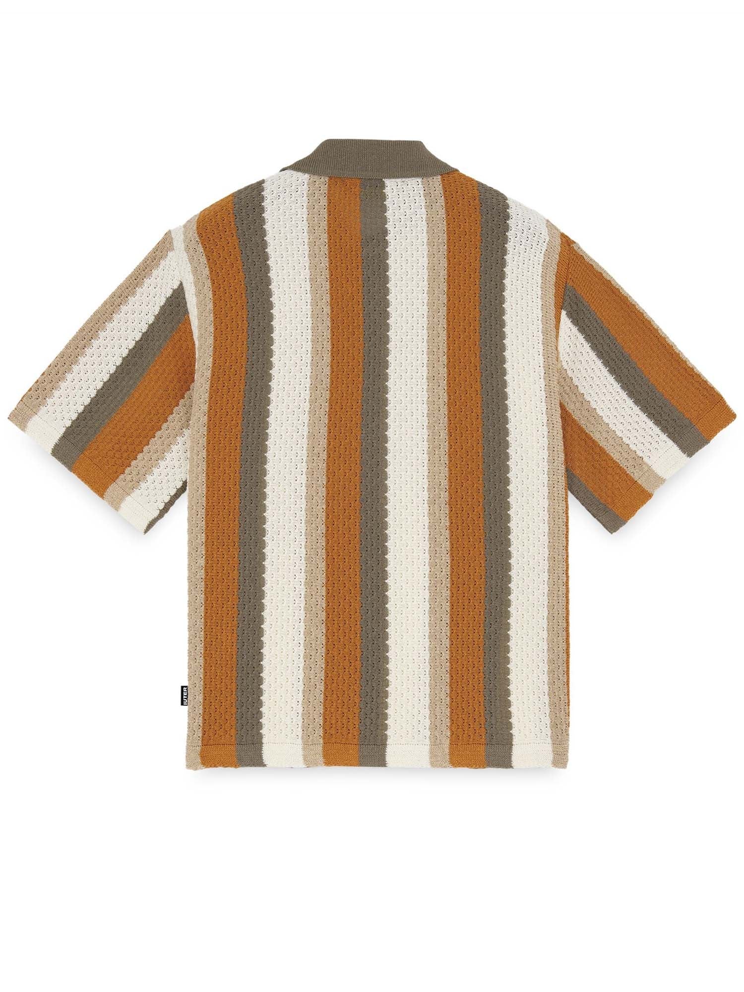 Iuter Striped Knit S/S Shirt Multicolore