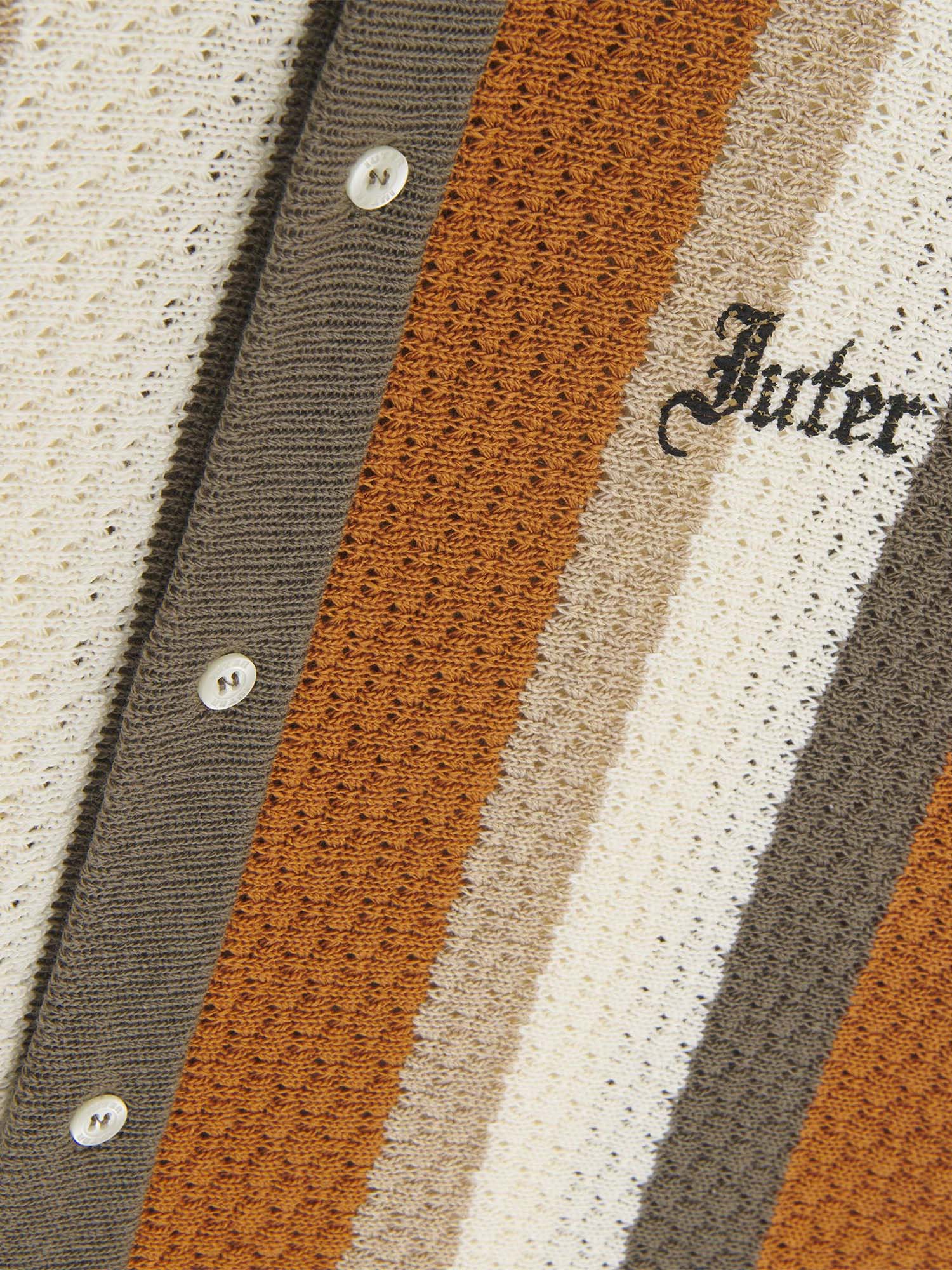 Iuter Striped Knit S/S Shirt Multicolore