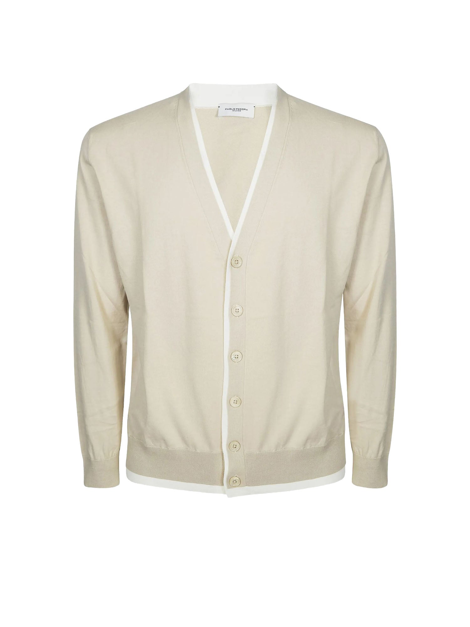 Paolo Pecora Maglia Cardigan Beige