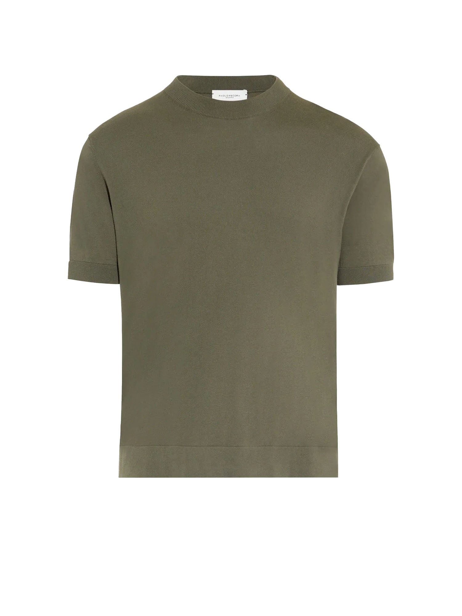 Paolo Pecora Maglia girocollo loose fit in cotone Verde
