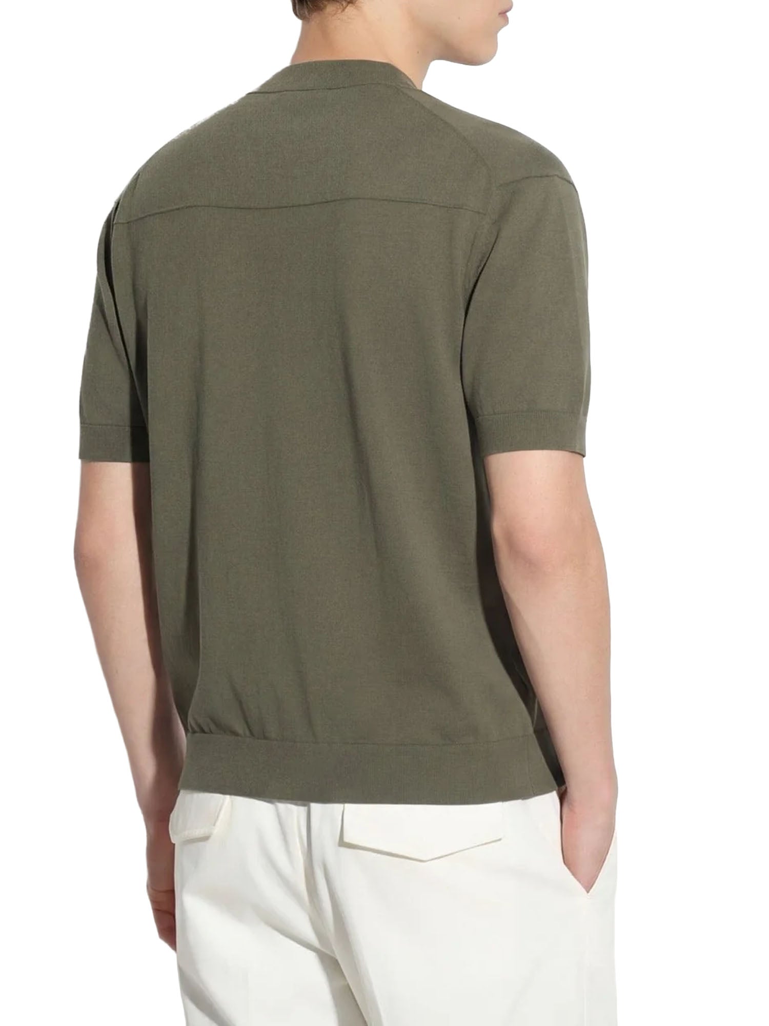 Paolo Pecora Maglia girocollo loose fit in cotone Verde