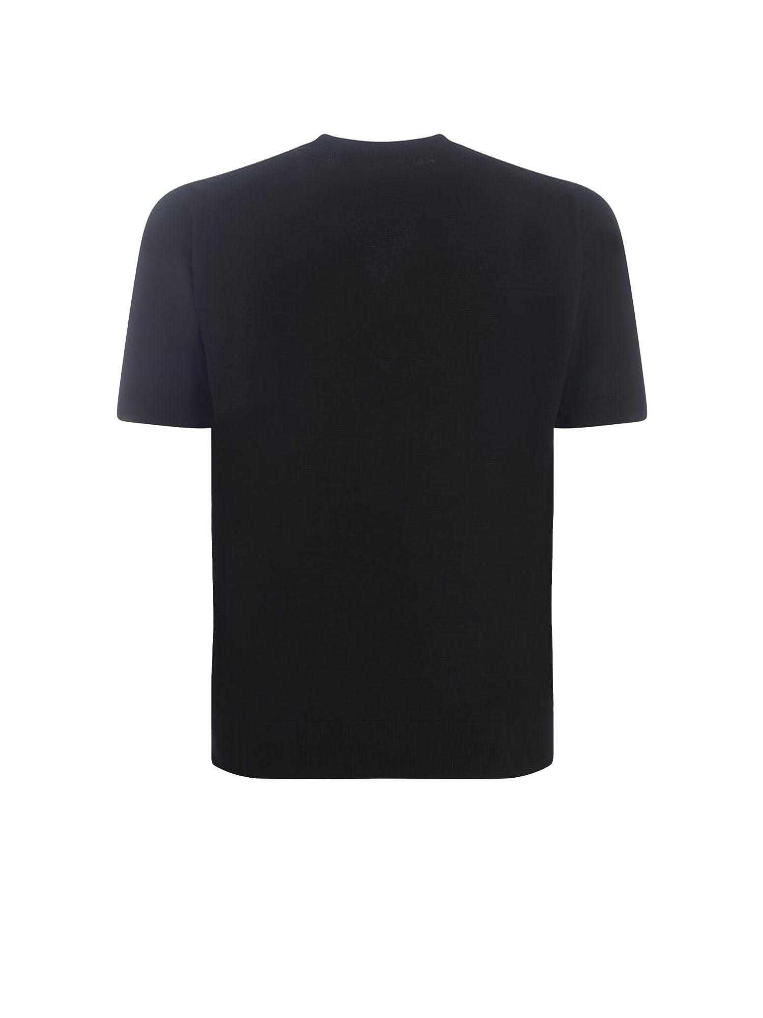 Paolo Pecora T-shirt in jersey di cotone Nero