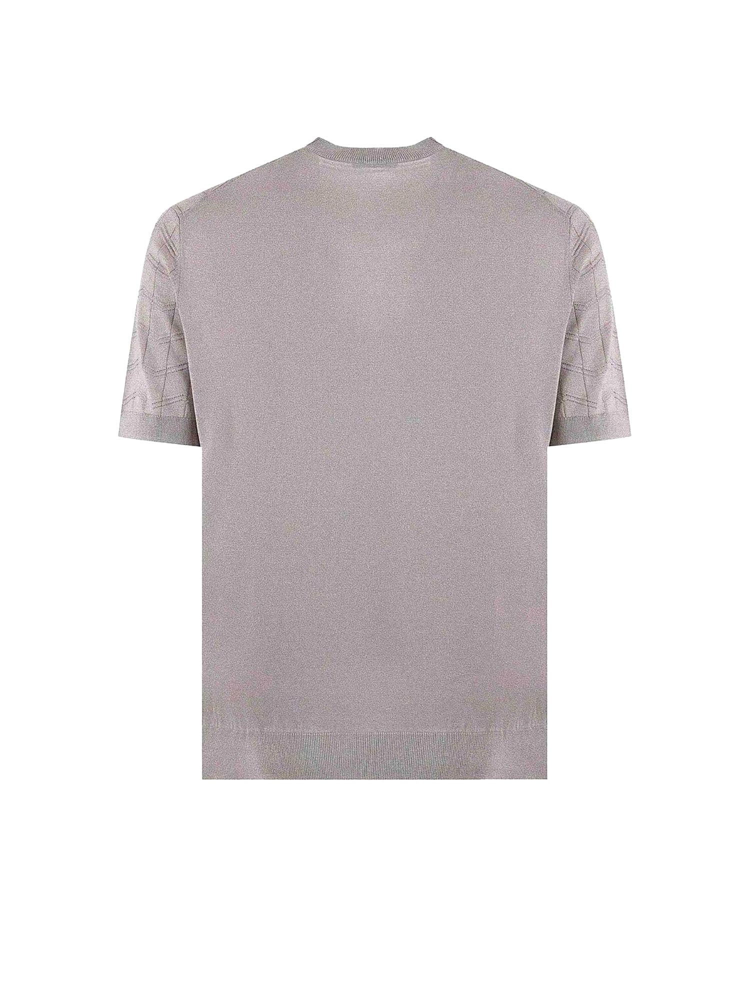 Paolo Pecora T-shirt Girocollo in Cotone Beige