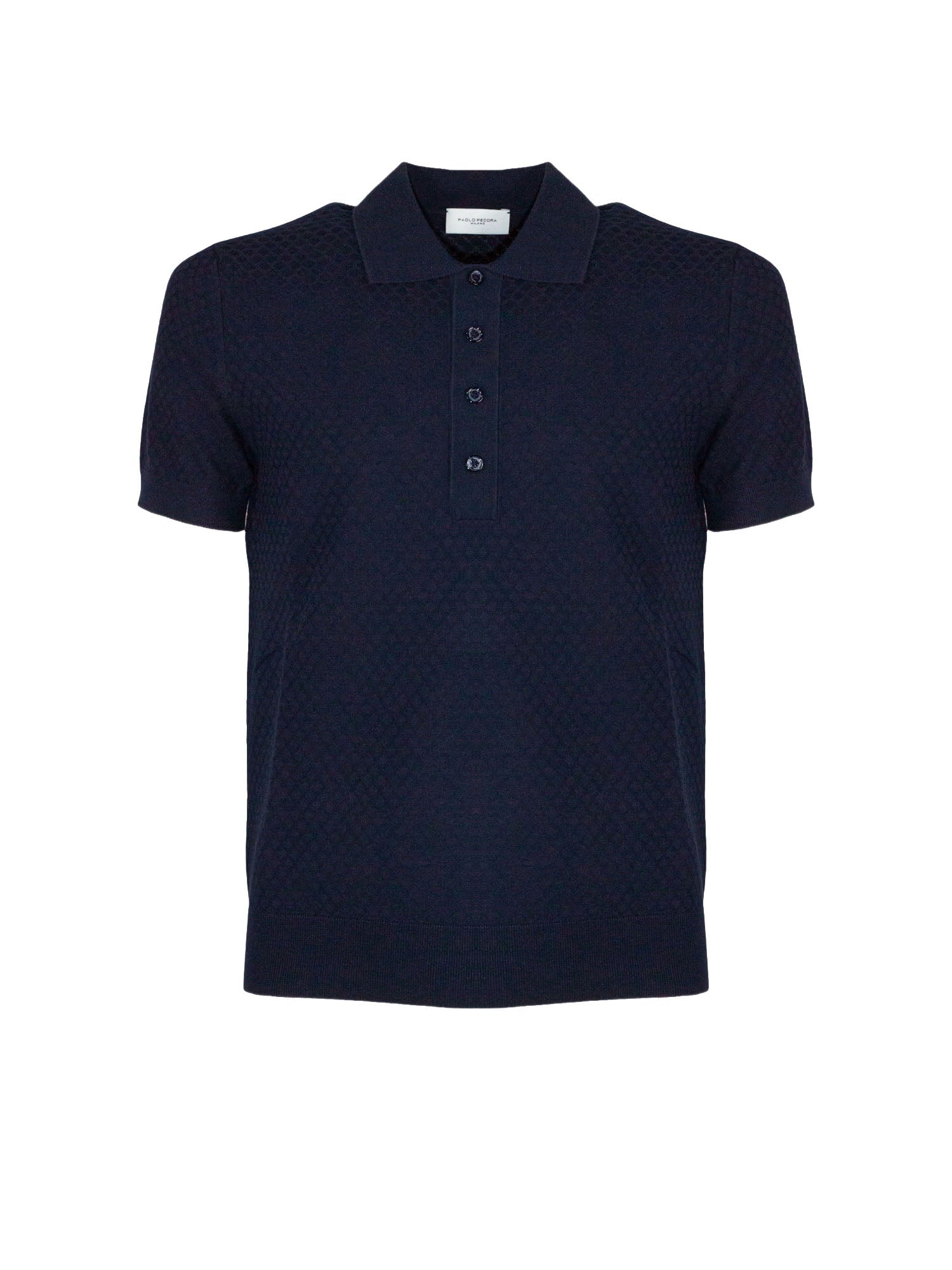 Textured Cotton Polo Shirt