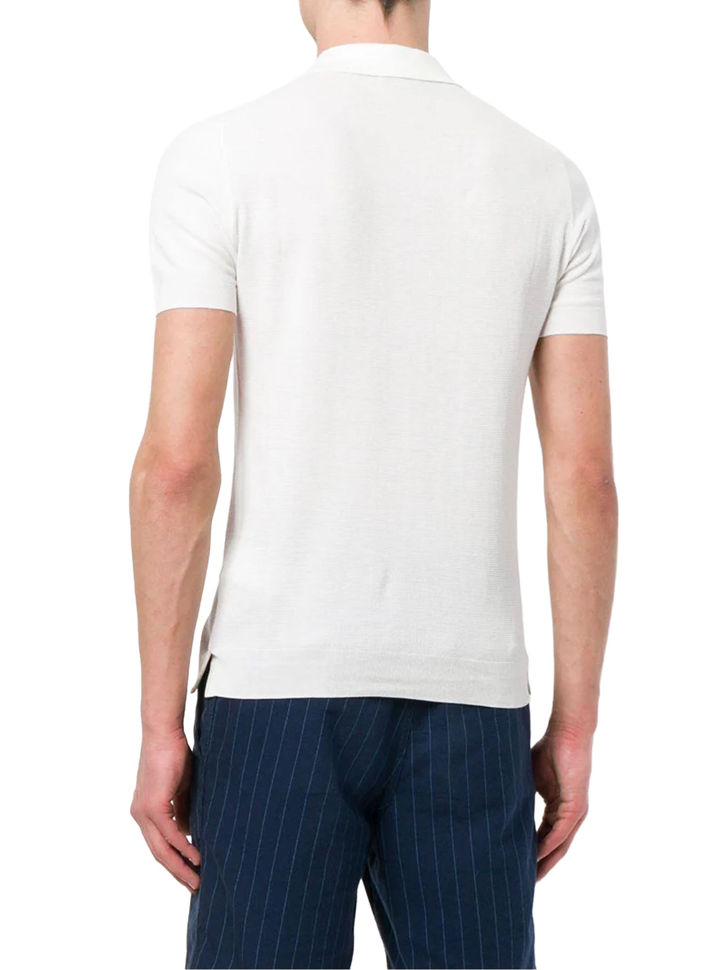 Paolo Pecora Polo in Cotone Bianco