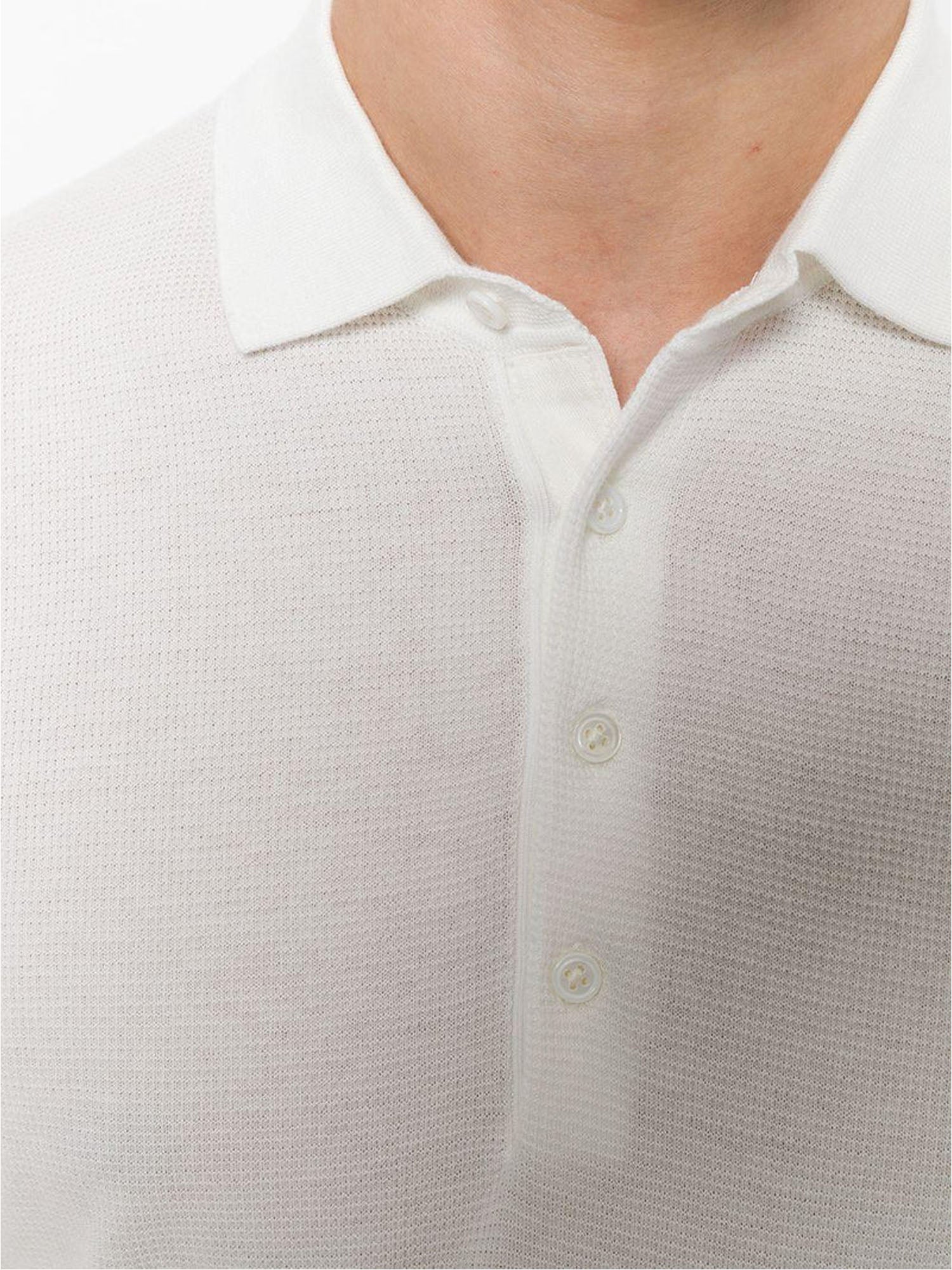 Paolo Pecora Polo in Cotone Bianco