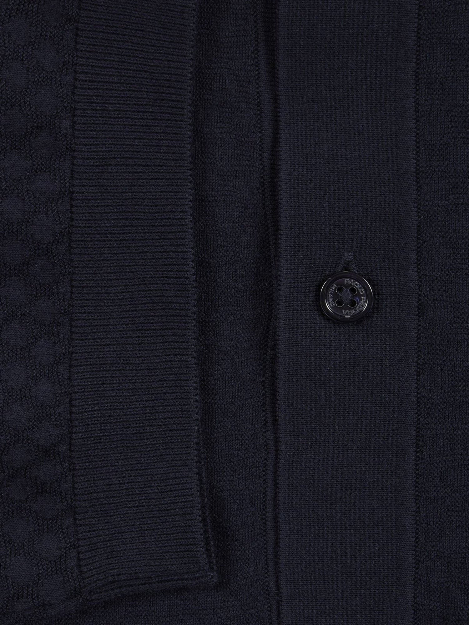 Paolo Pecora Camicia in Maglia in Cotone a Micro Punto Blu
