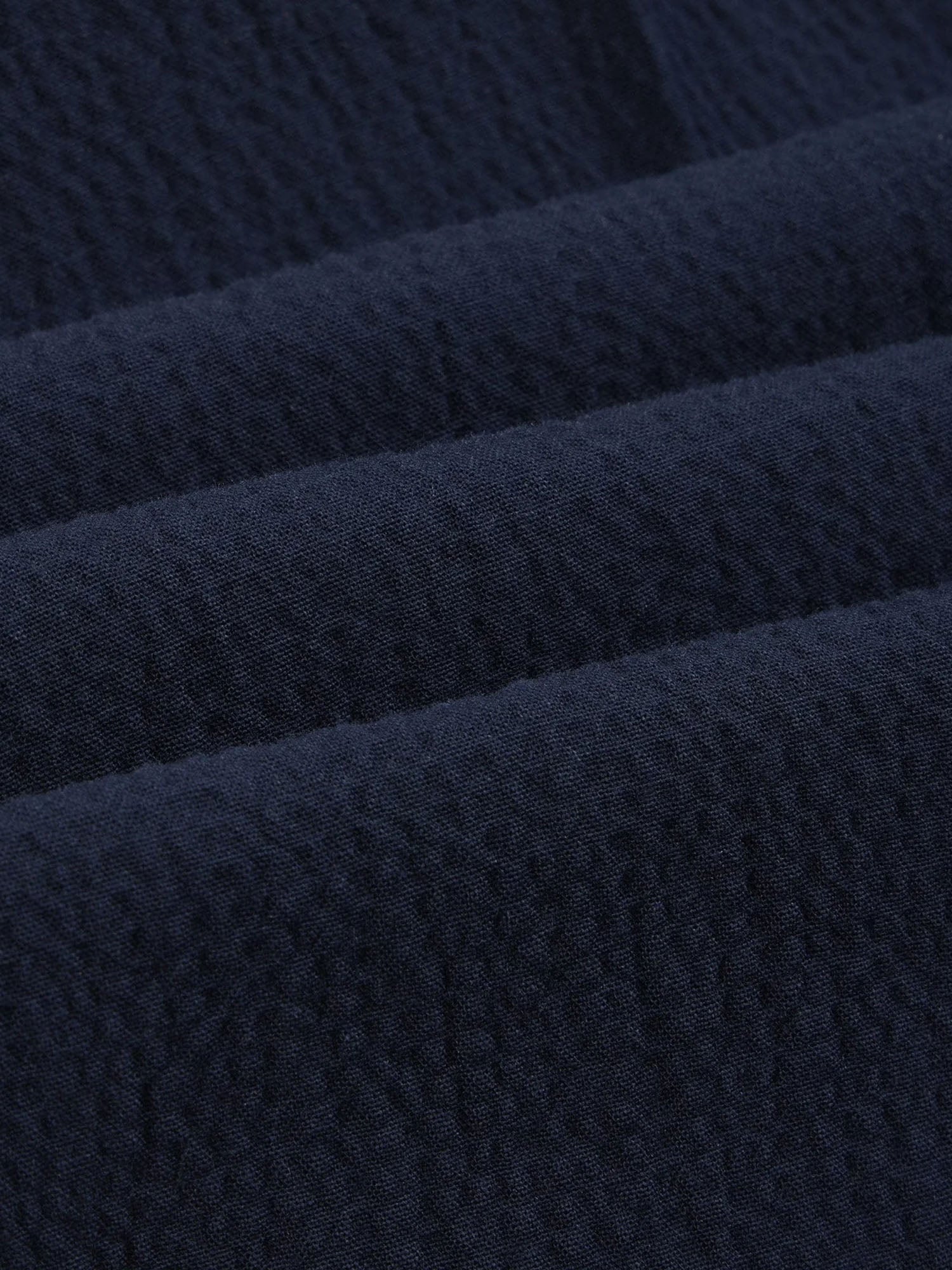 Paolo Pecora Pantalone chino relaxed fit in seersucker di cotone Blu